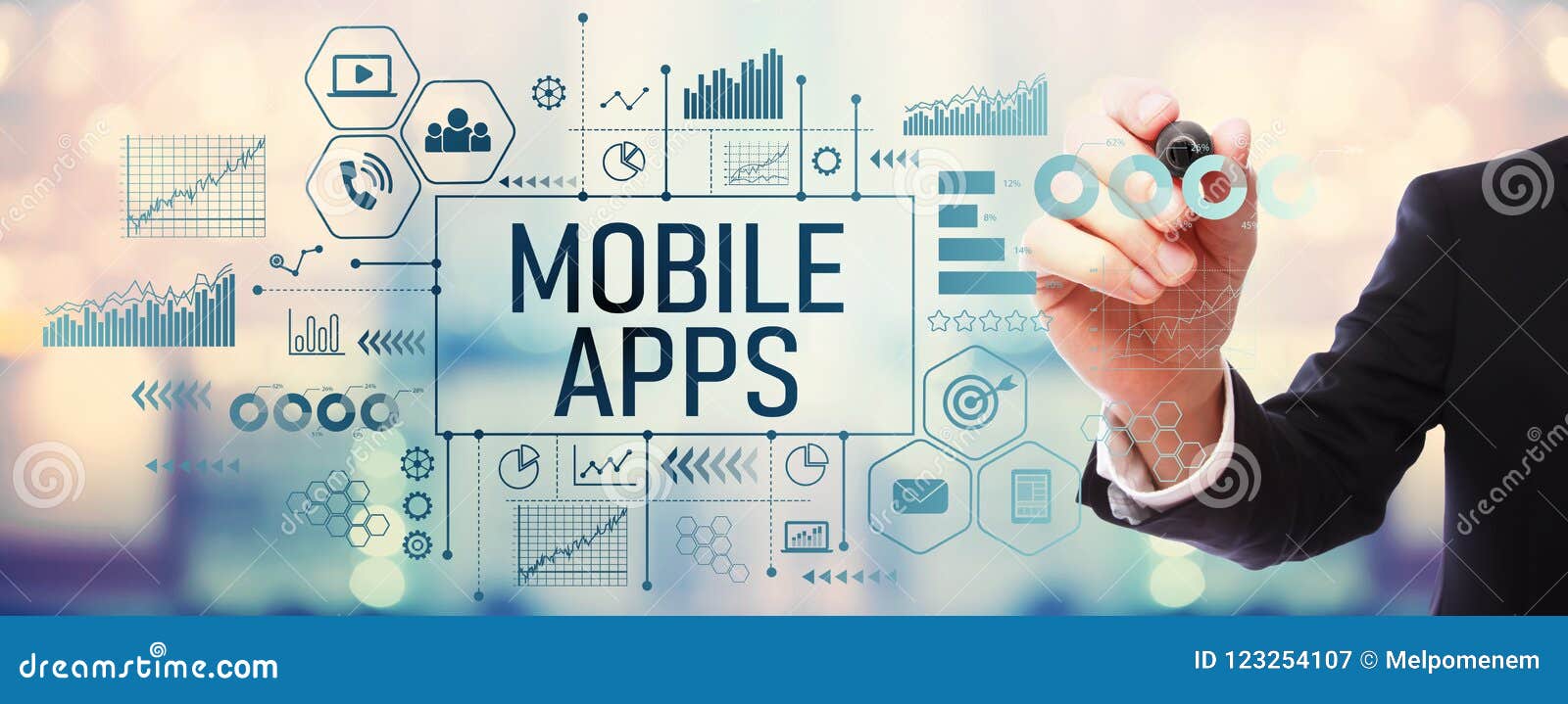mobile apps with businessman