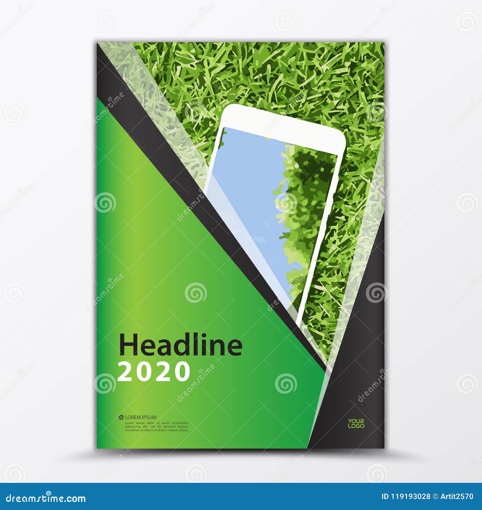 Mobile Apps Flyer, Cover Design, Smartphon Ad, Annual Report Cover In Mobile Book Report Template