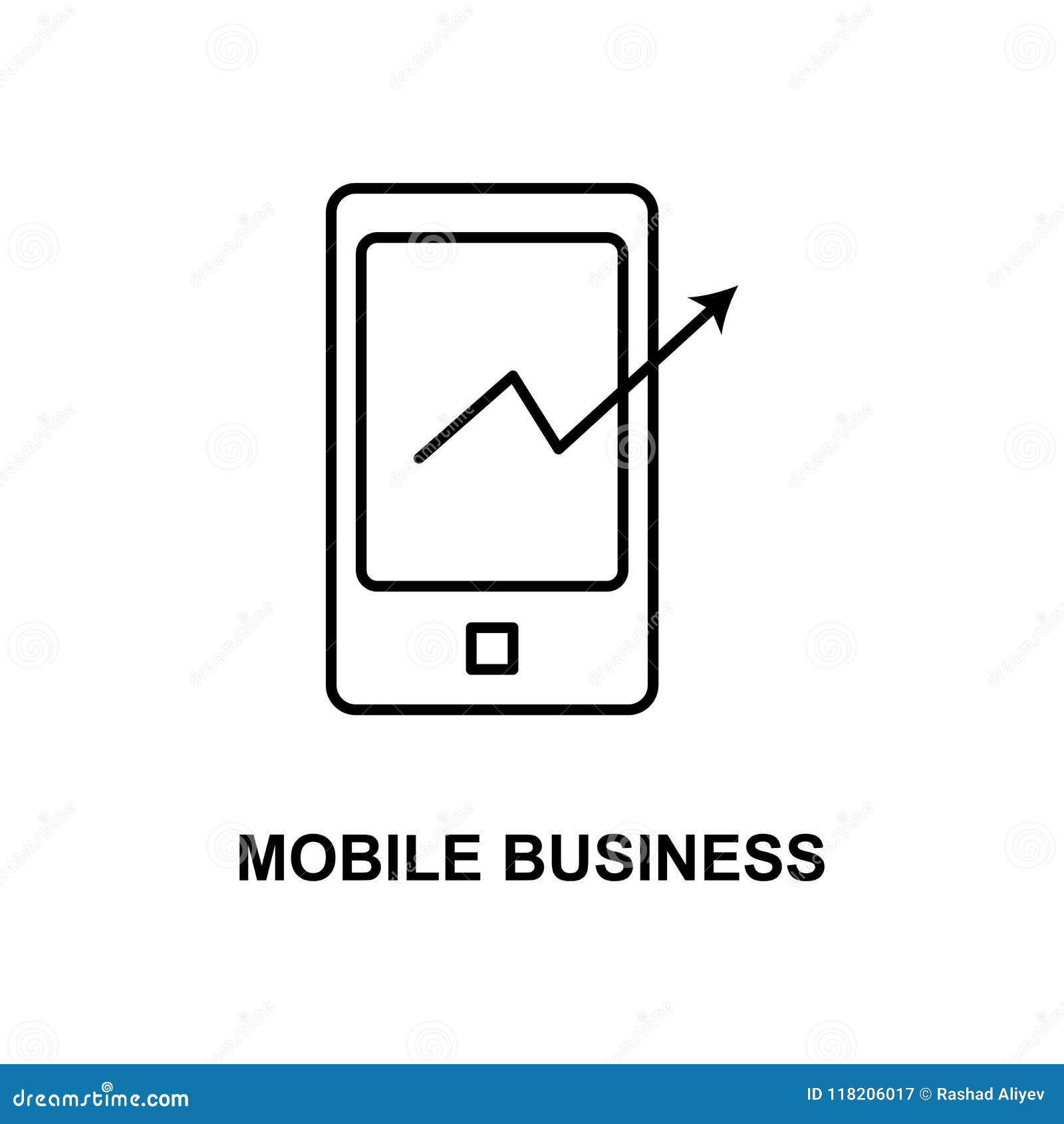 Mobile Business Icon. Element of Technologies Icon with Name for Mobile