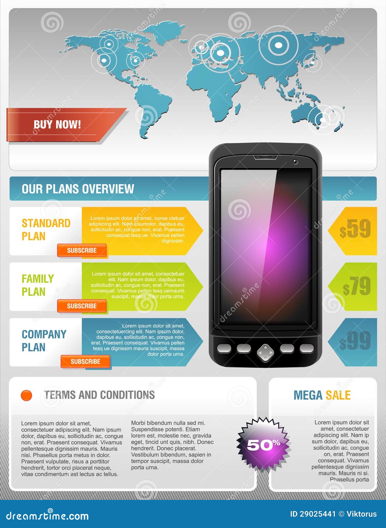 mobile cell smart phone telecom provider flyer