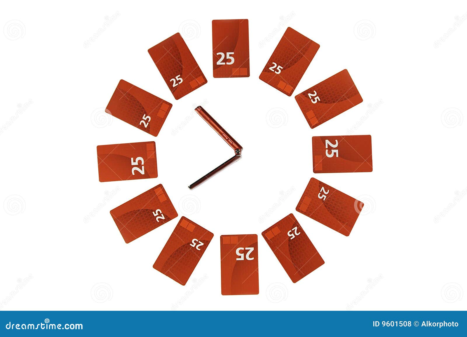 Mobile clock stock photo. Image of time, cards, evening 9601508