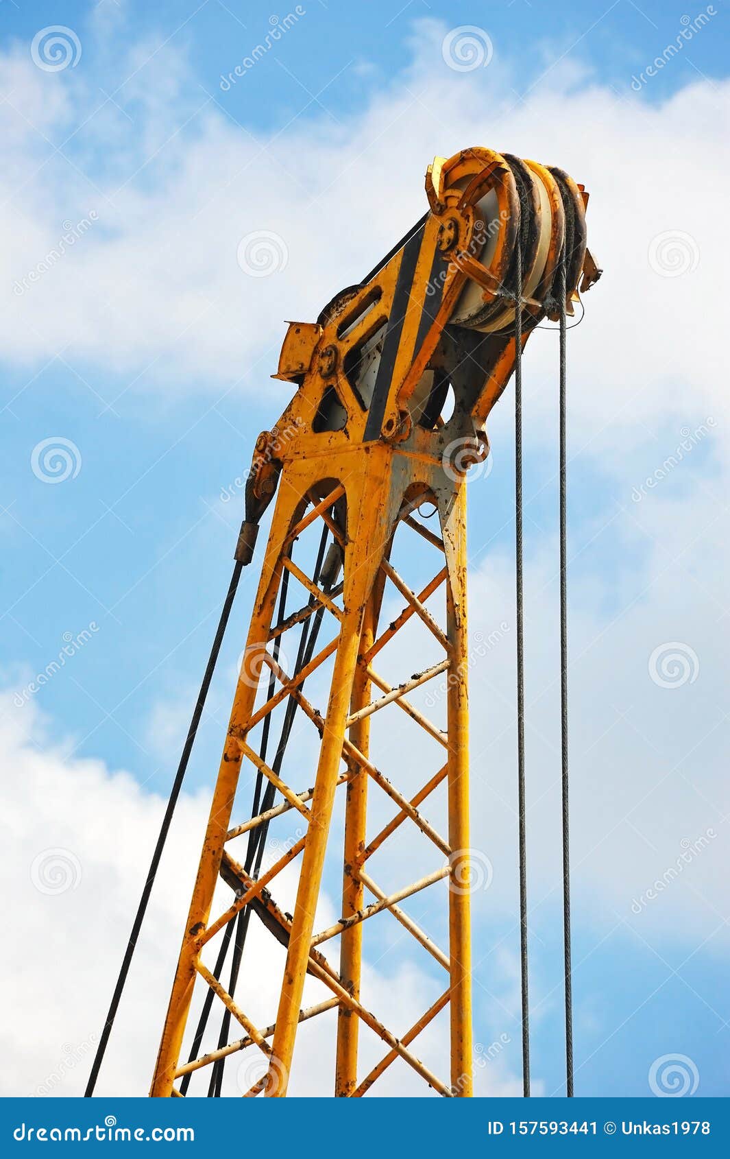 Mobile tower crane stock image. Image of loader, crane 157593441