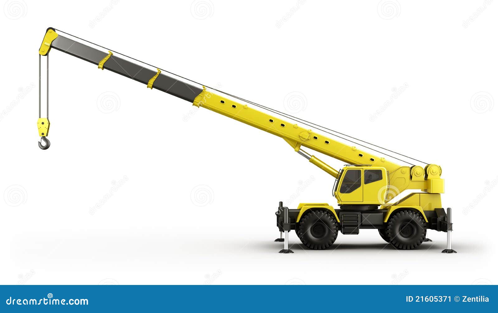 Mobile Crane stock illustration. Illustration of metal 21605371