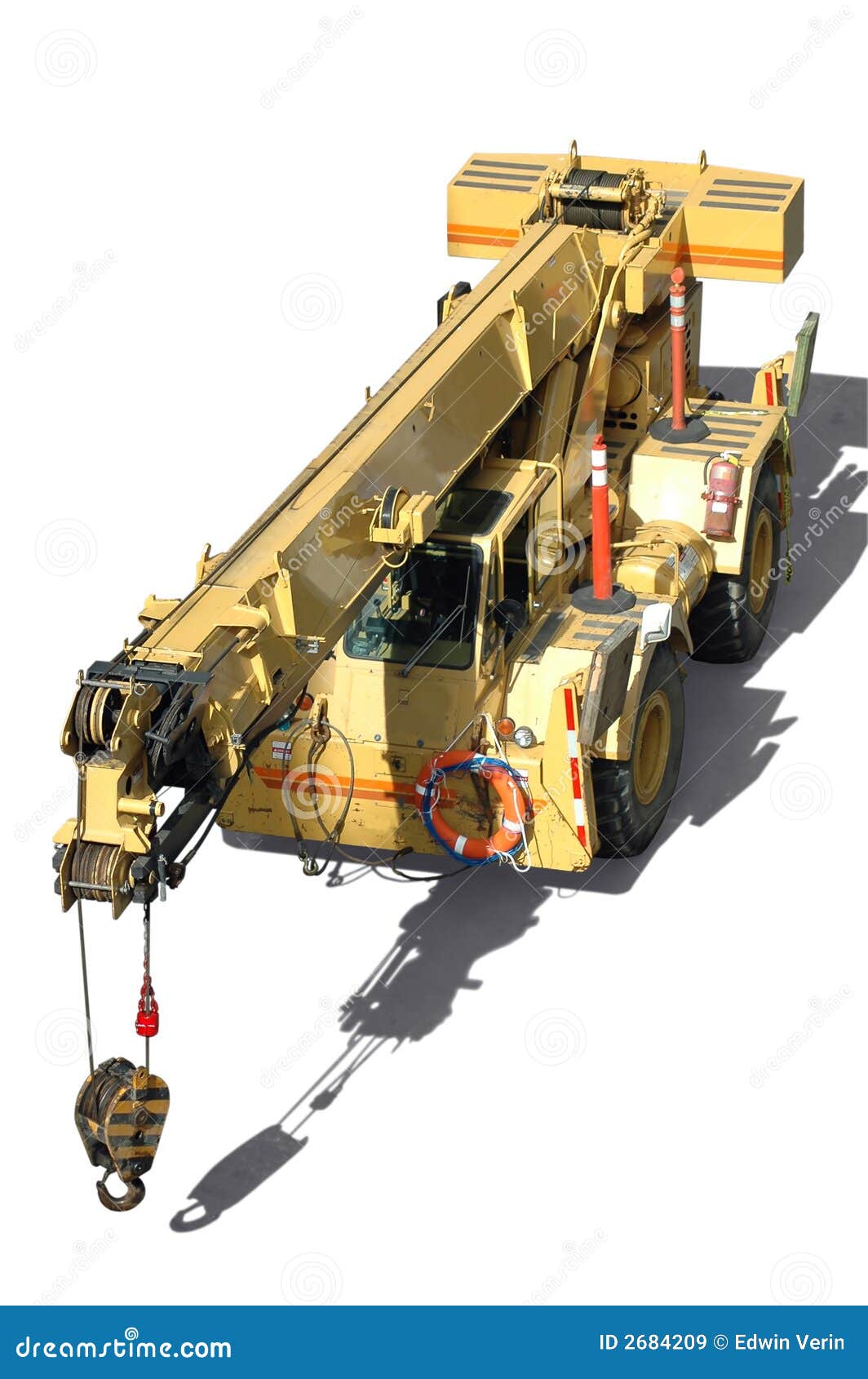 Mobile Crane Lift Up Precast Concrete Wall In Construction New House