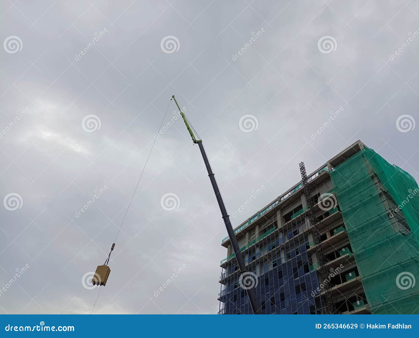 Mobile Crane Lifting Outdoor Air Conditioner Stock Image Image of construction, metropolis