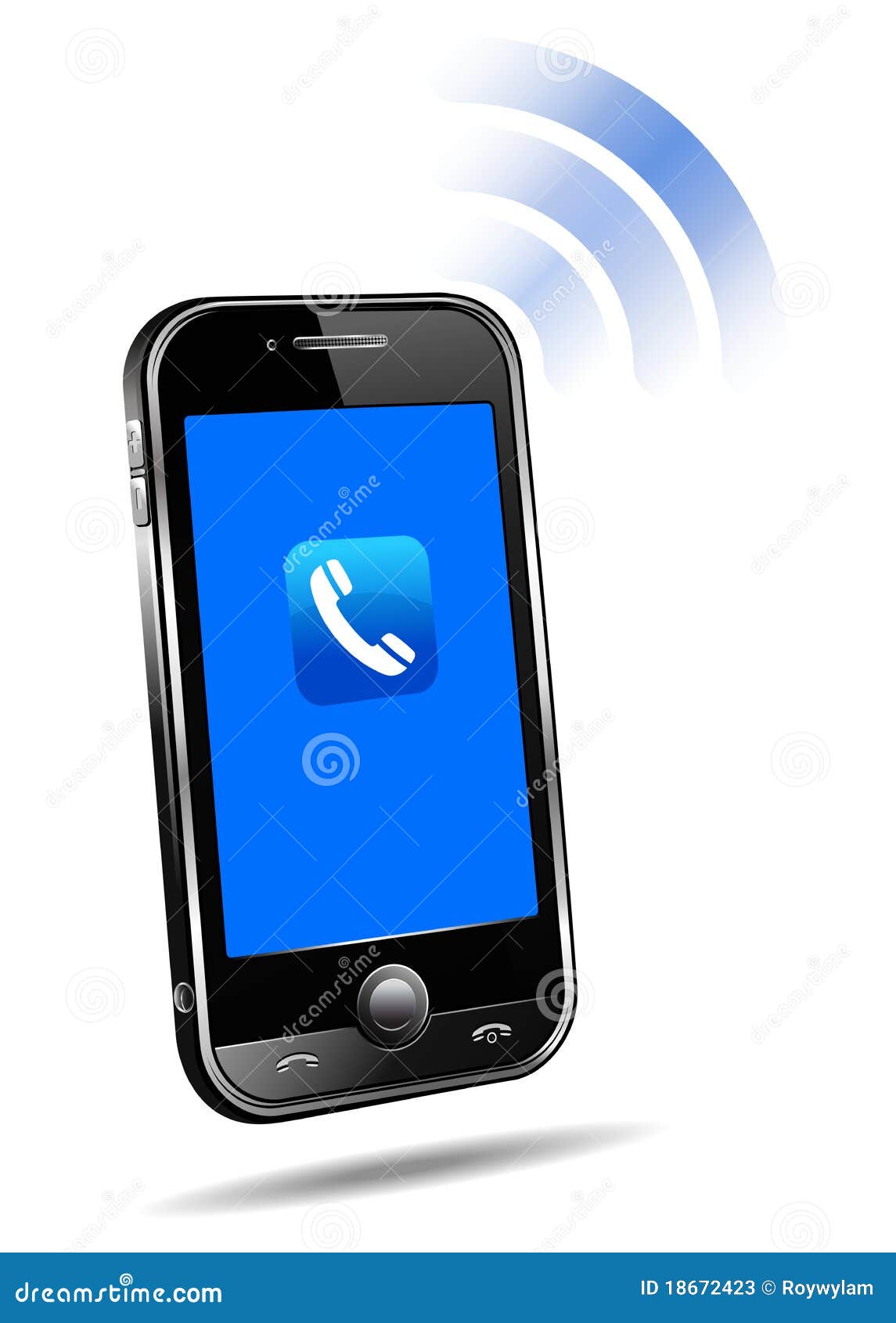 Mobile Di Squillo Del Telefono Astuto Delle Cellule Illustrazione