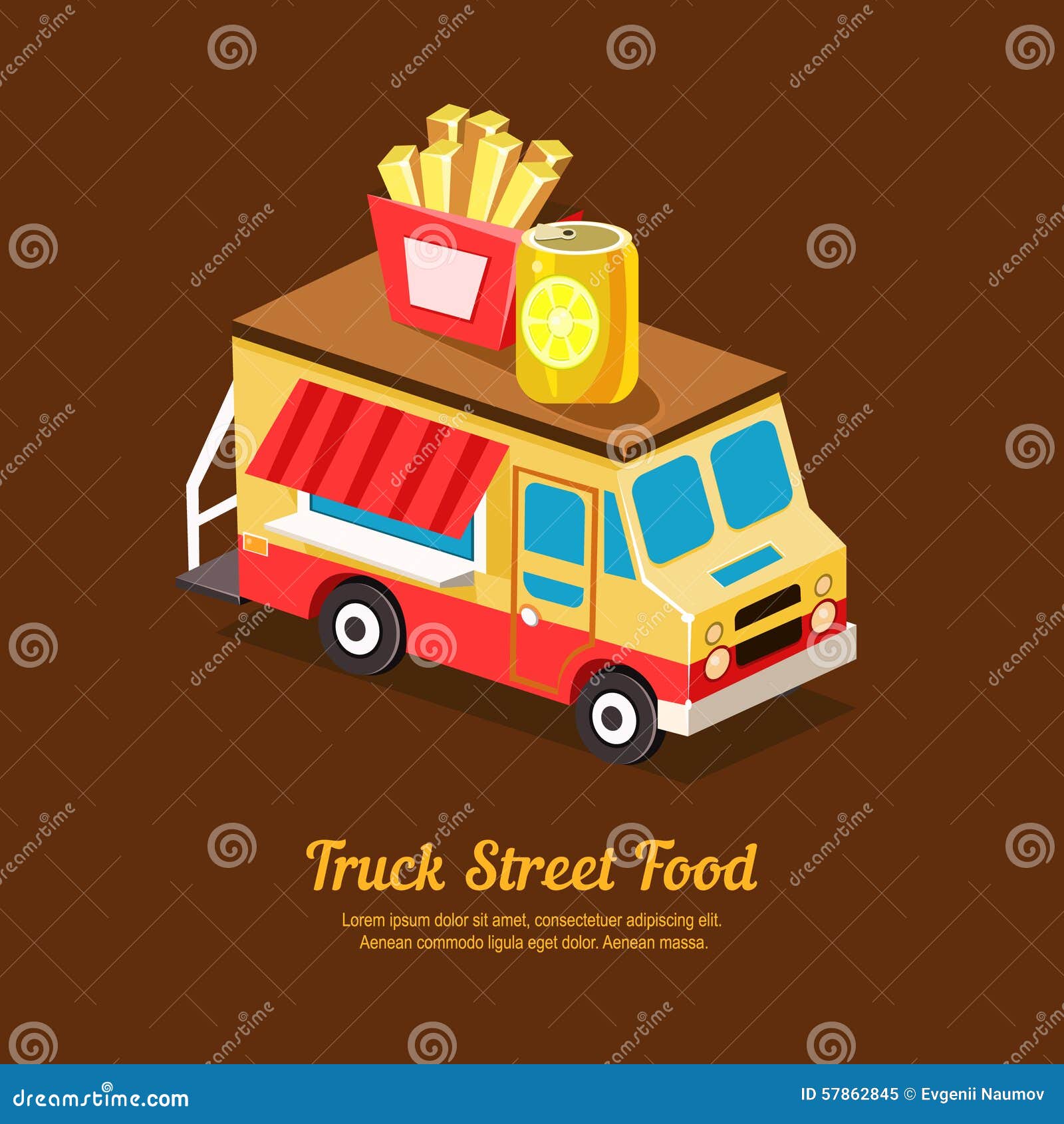 Mobile Food Van stock vector. Illustration of automobile - 57862845