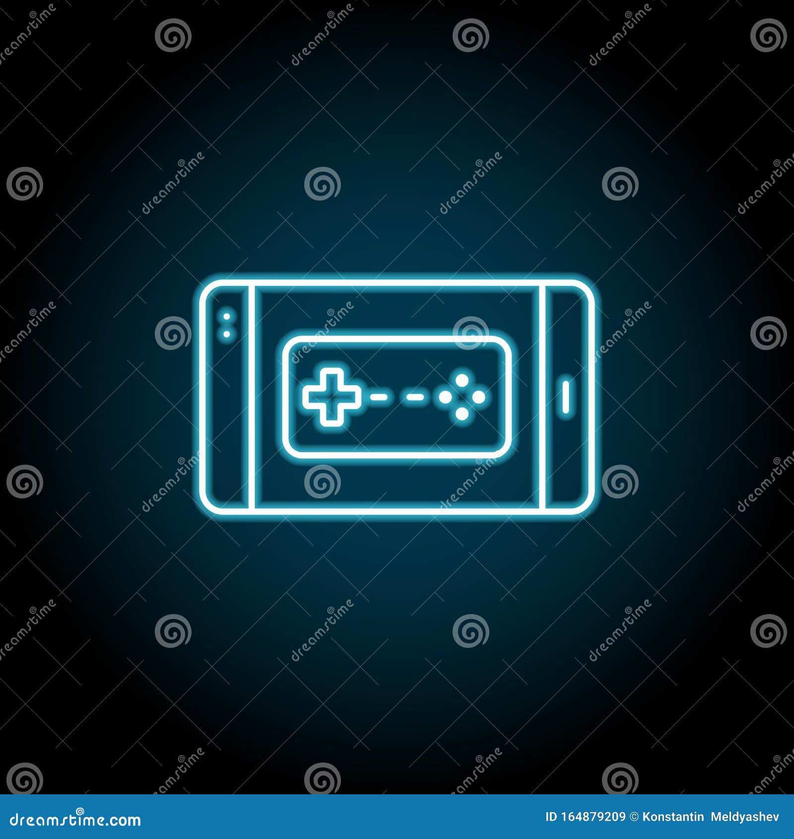 pic Neon Blue Background Gaming https www dreamstime com mobile game controller blue neon icon simple thin line outline vector esport icons ui ux website application dark image164879209