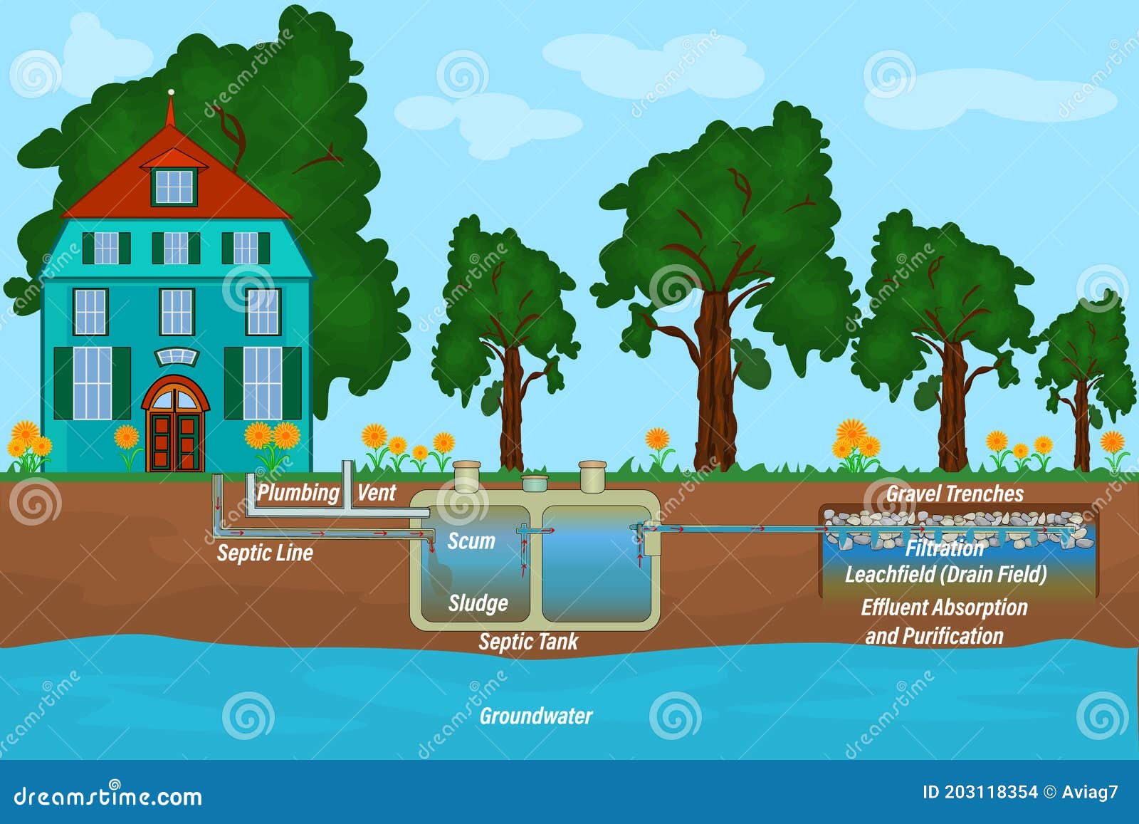 Mobile Home Septic System And Drain Field Scheme Underground Septic Mobile Home Septic System And Drain Field Scheme Underground Septic
