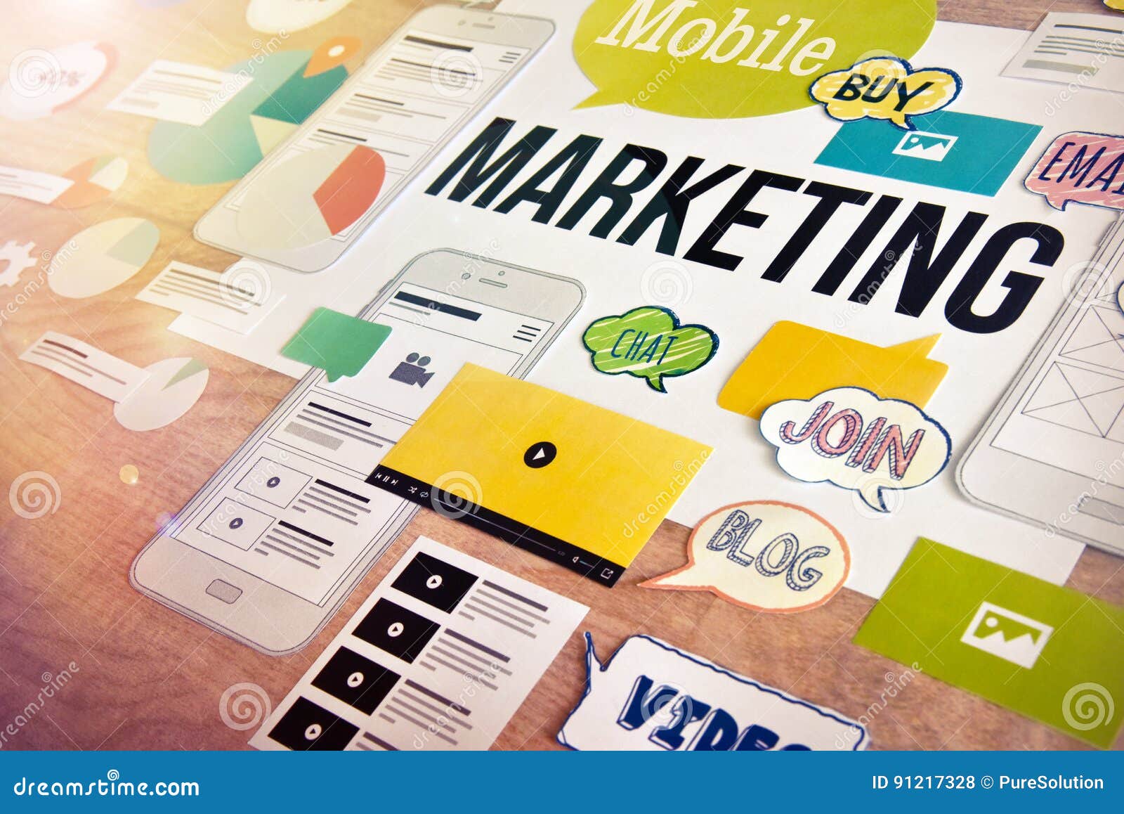 mobile marketing concept