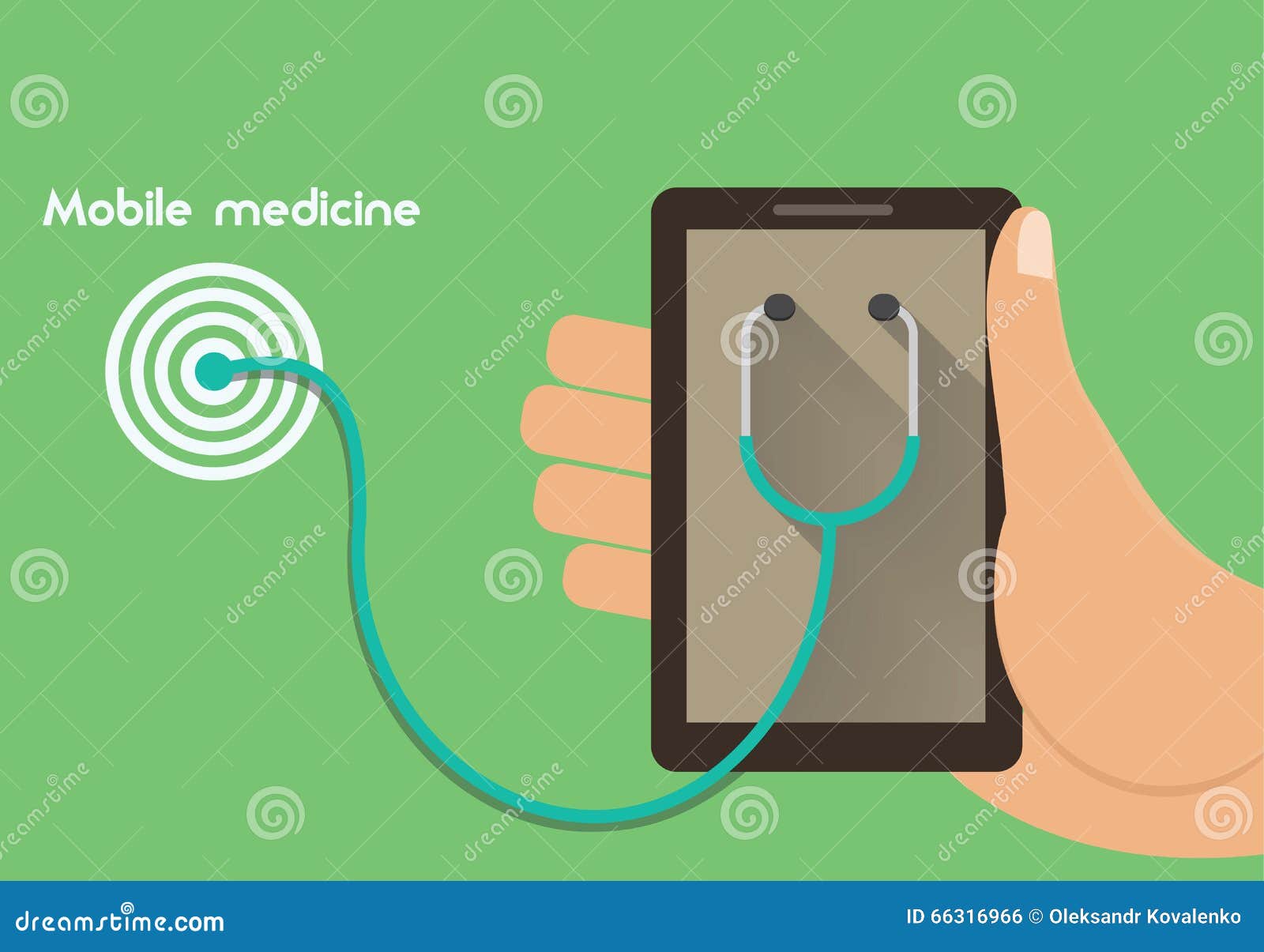 mobile medicine conceptual illustration remote medical supportmobile medicine conceptual illustration remote medical support concept