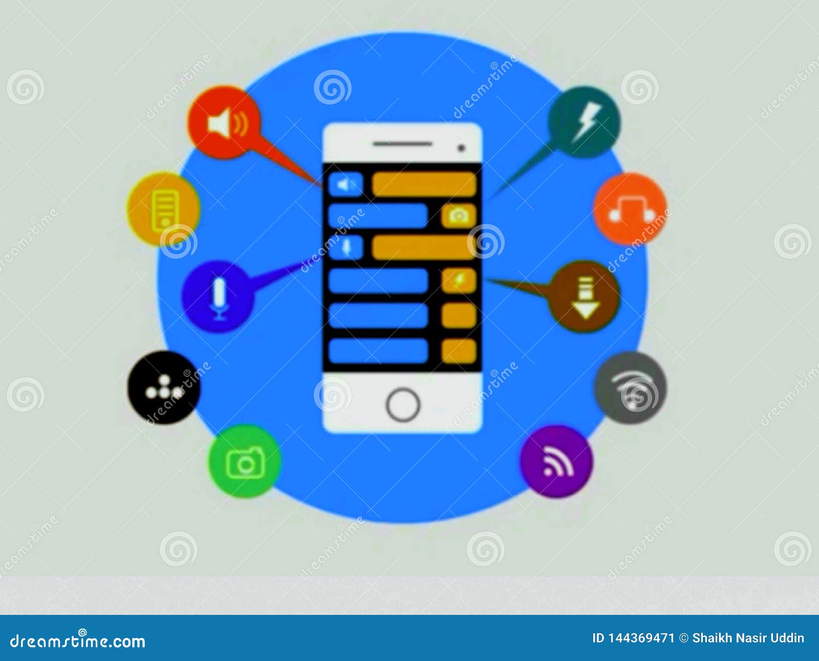 This is a Mobile Network Symbol, Vector. Stock Illustration