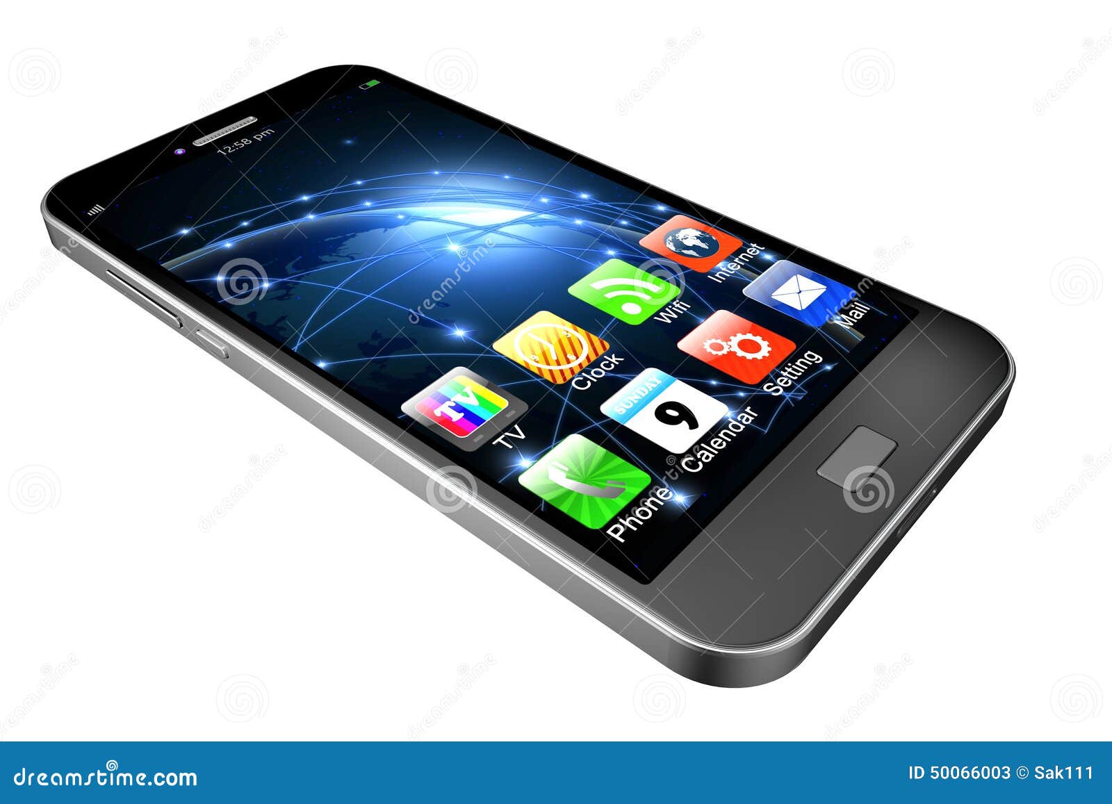 Mobile Phone With Apps On White Backgroundcell Phone Illustrati Mobile Phone With Apps On White Backgroundcell Phone Illustrati