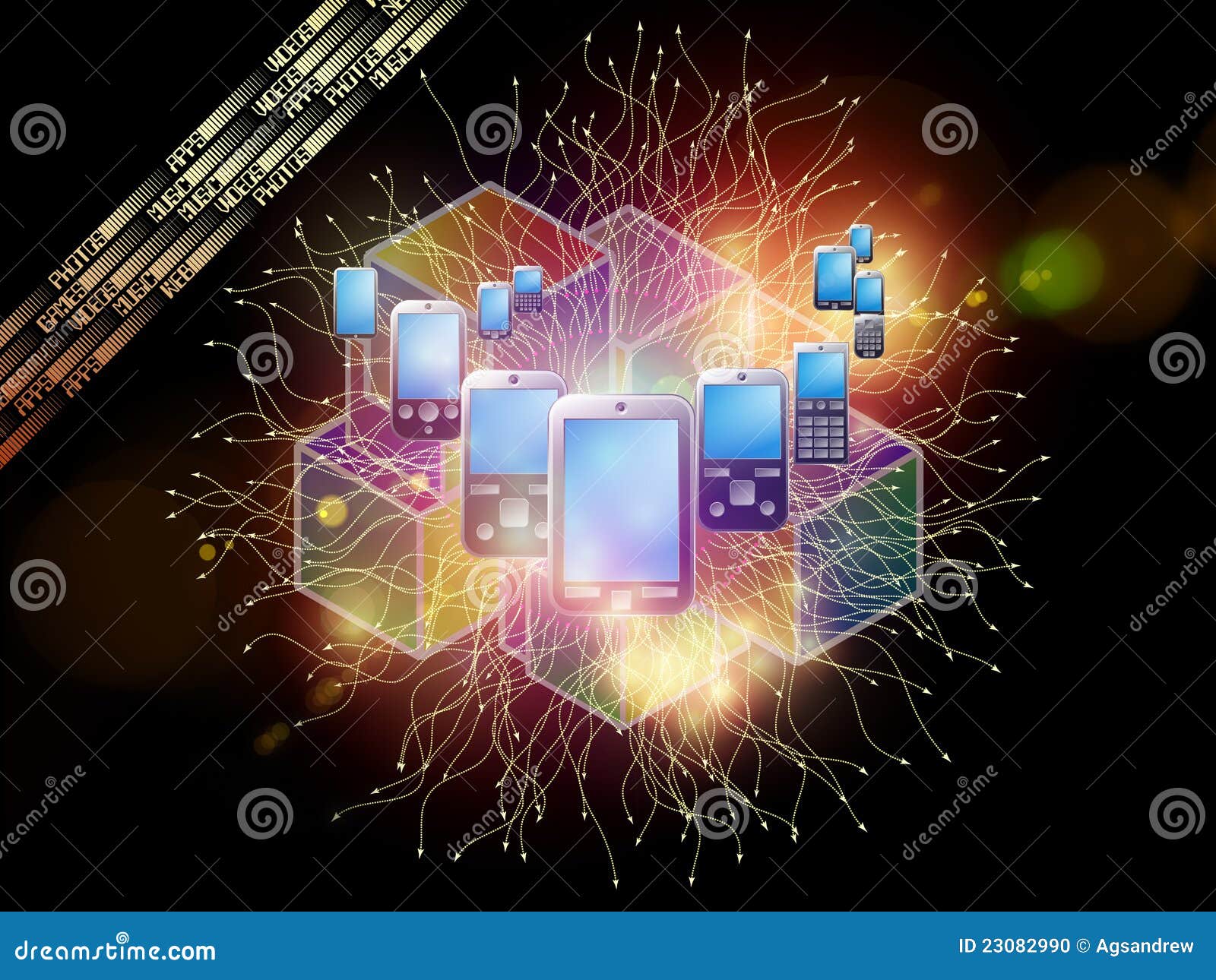 Mobile Phone Background stock illustration. Illustration of abstract -  23082990