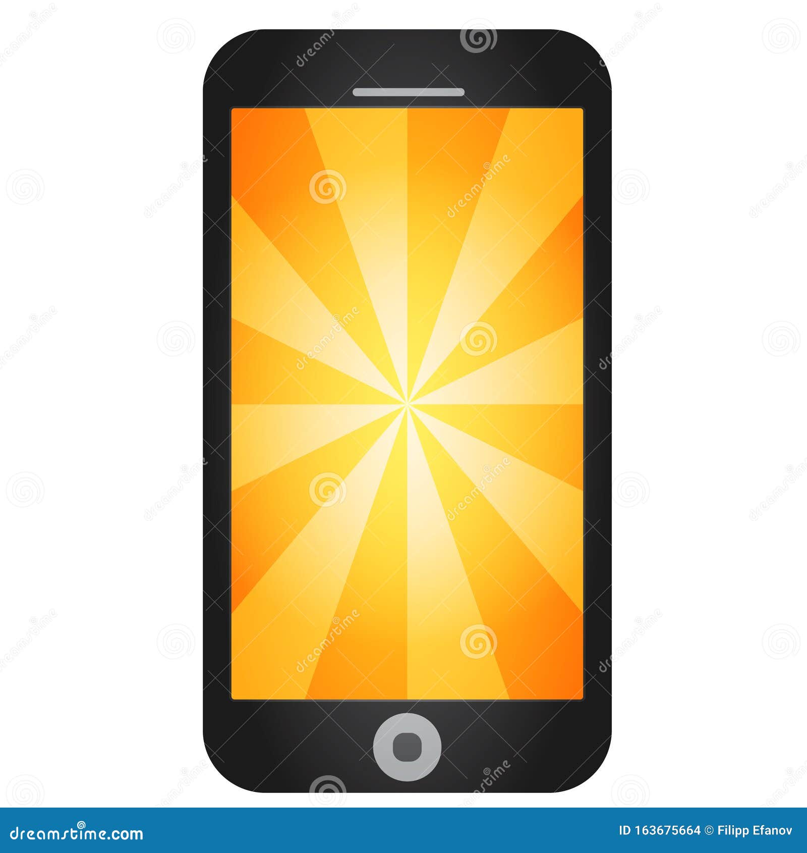 Orange Screen Tv With 16k Ultra HD Video Technology Icon Isolated On