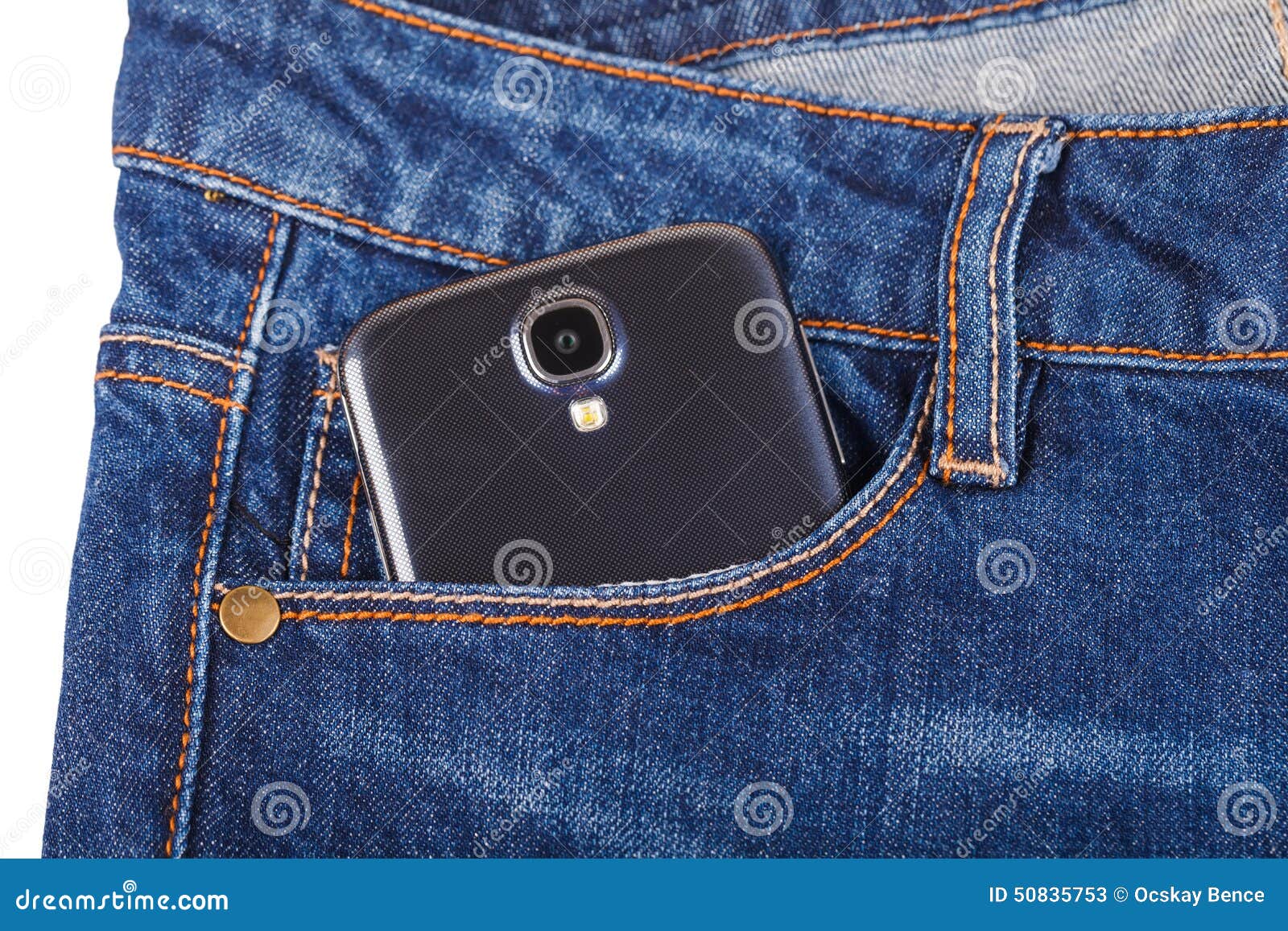 Mobile Phone and Blue Jeans Stock Image Image of everyday, clothing