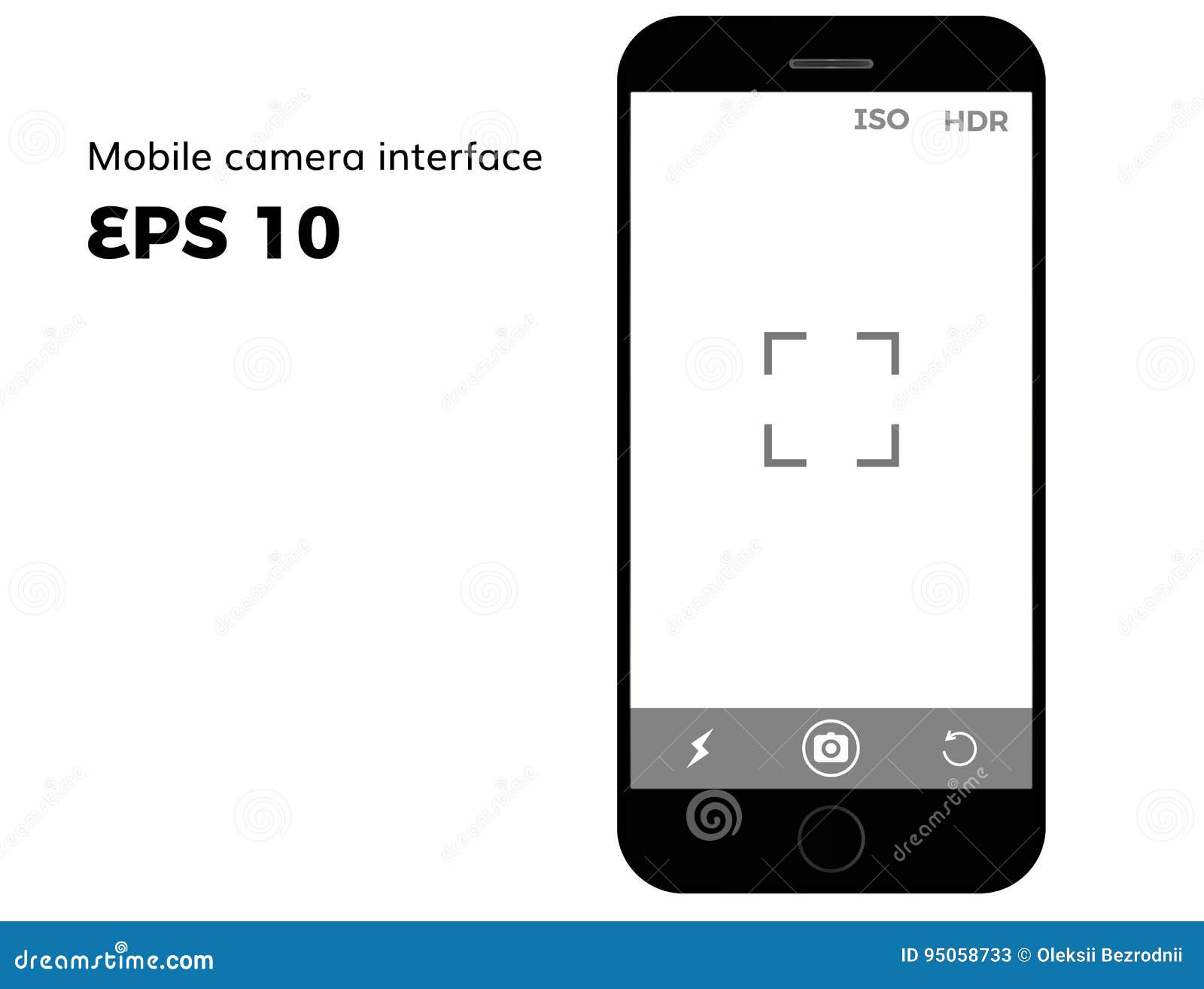 Mobile Phone Camera Focusing Screen Stock Vector Illustration of