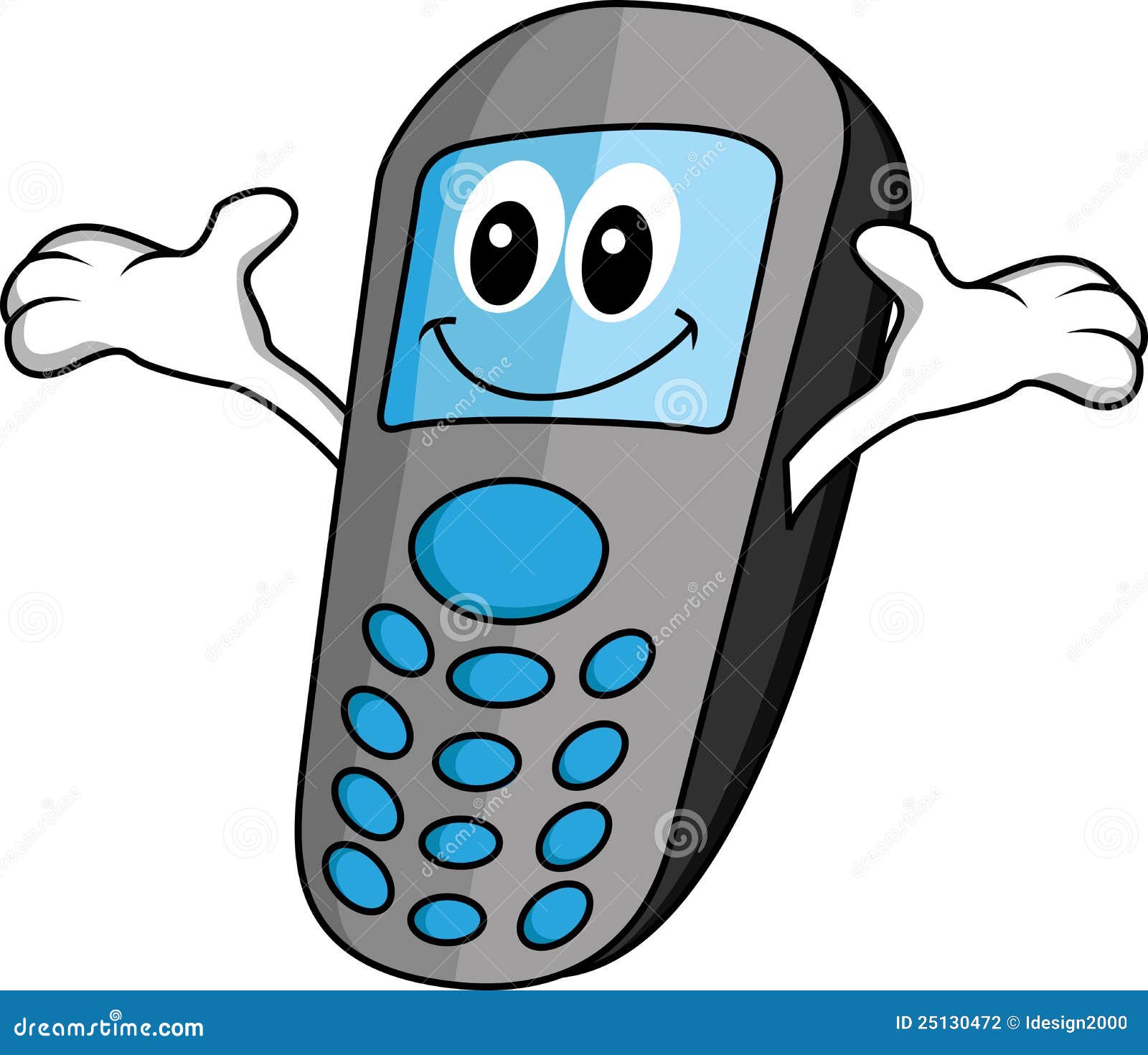 Stock Photography: Mobile phone cartoon. Image: 25130472