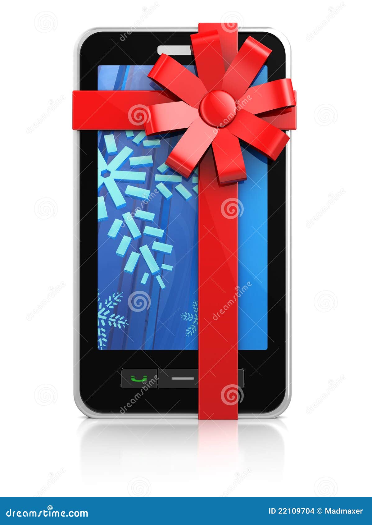 Mobile Phone Christmas Gift Stock Images Image 22109704