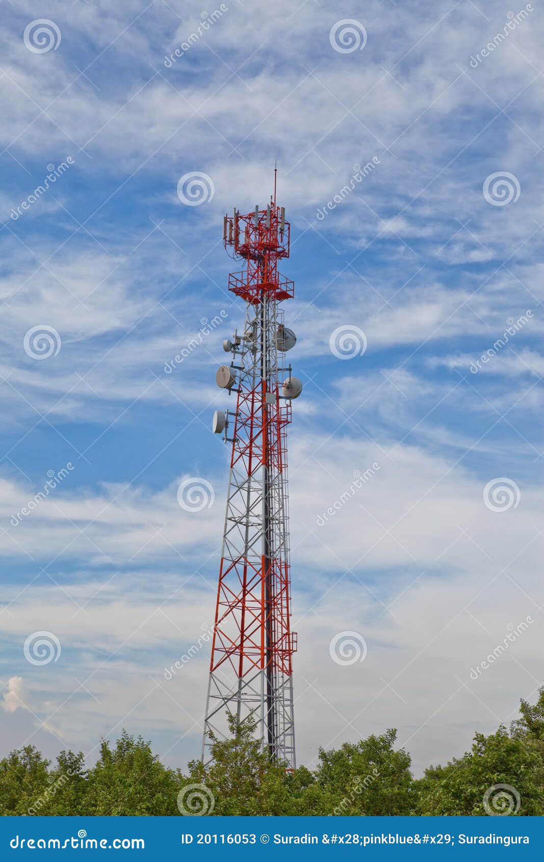 Mobile Phone Communication Repeater Antenna Tower Stock Image Image