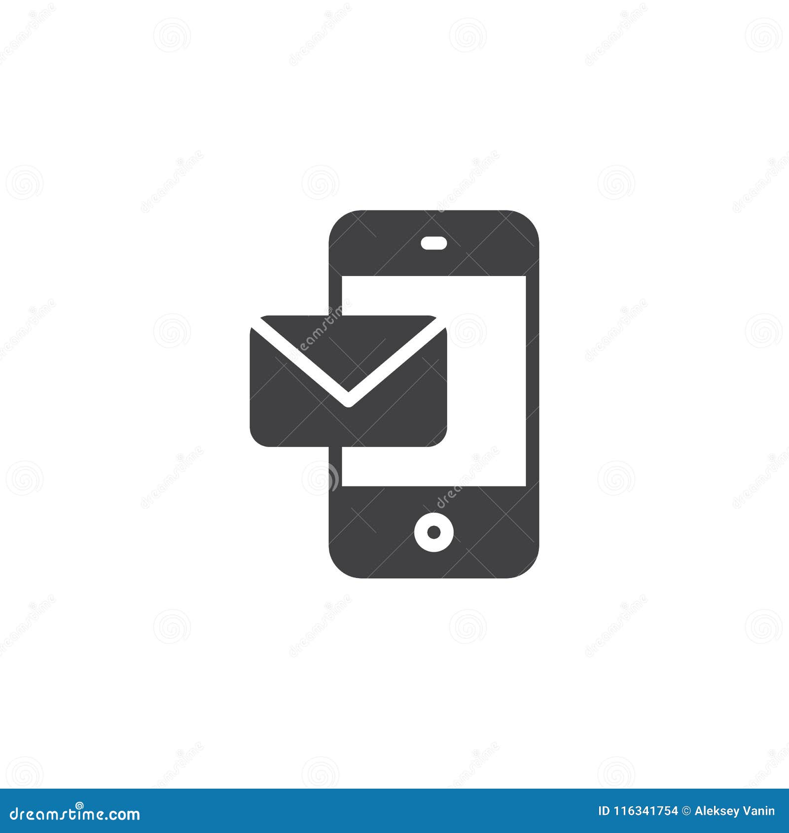 Mobile Phone With E Mail Vector Icon Stock Vector Illustration Of Email Letter