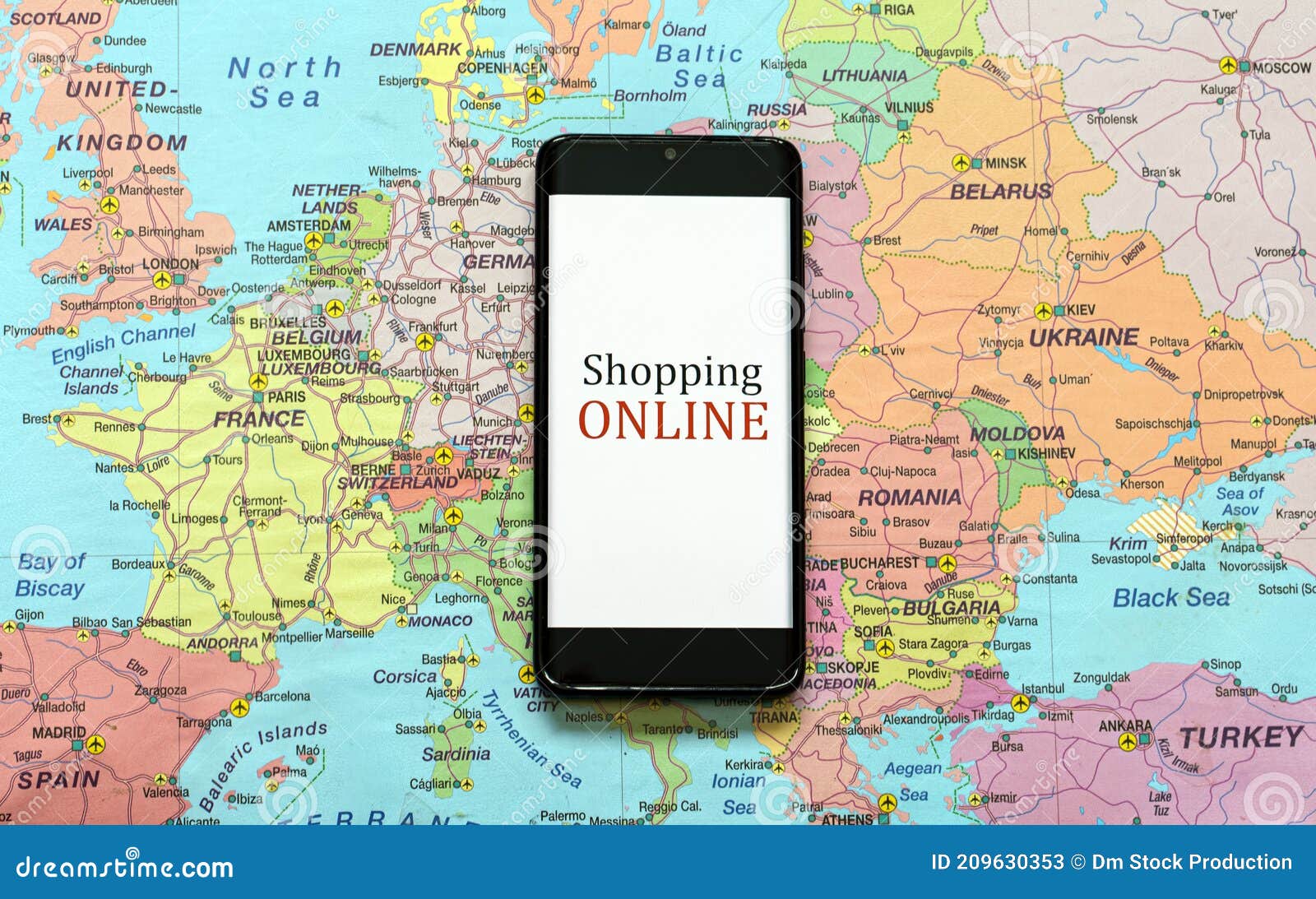 Online shopping concept stock illustration. Illustration of customer