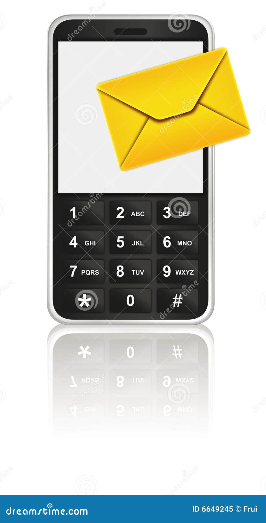 Mobile Phone Icon - SMS Royalty Free Stock Photo - Image: 6649245