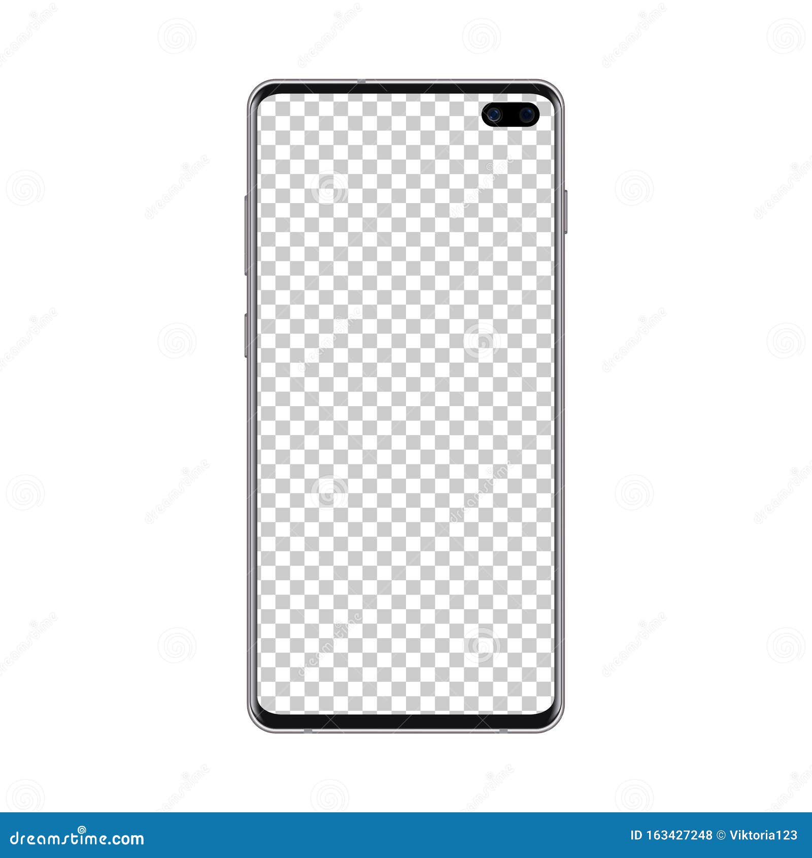 Mobile Phone Mockup Black Color With Transparent Blank Screen Smart Cell Phone Template For Showing Web And App Design Stock Vector Illustration Of Modern Business 163427248