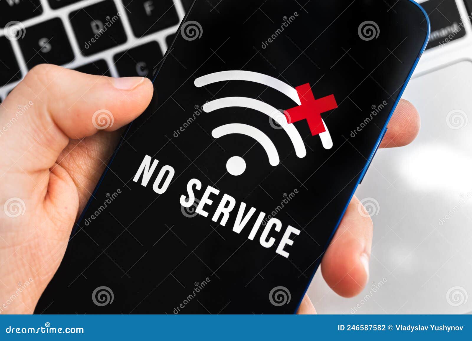 Mobile Phone with No Service Screen. Communication, Cellular Problem