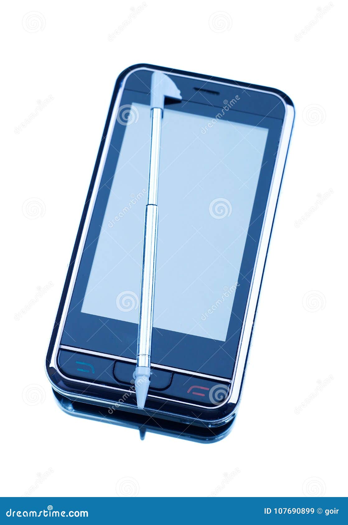 Mobile phone and pen stock image. Image of equipment 107690899