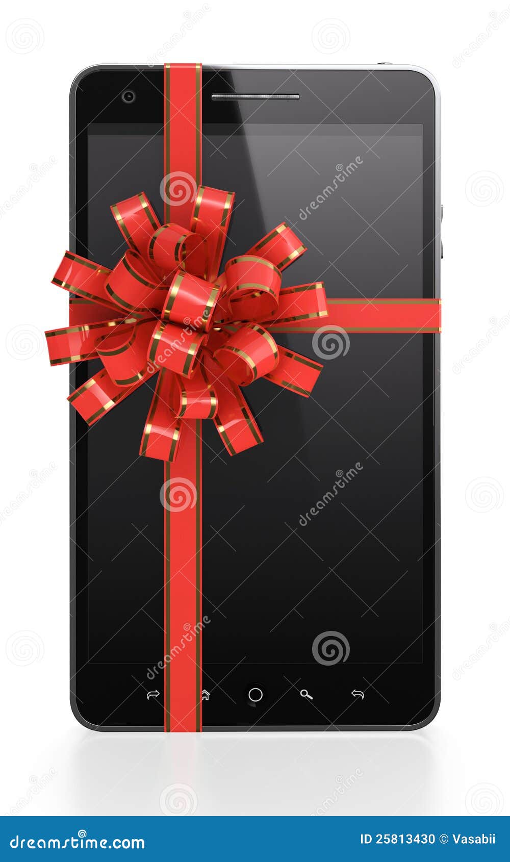 Mobile phone present stock illustration. Illustration of christmas 25813430