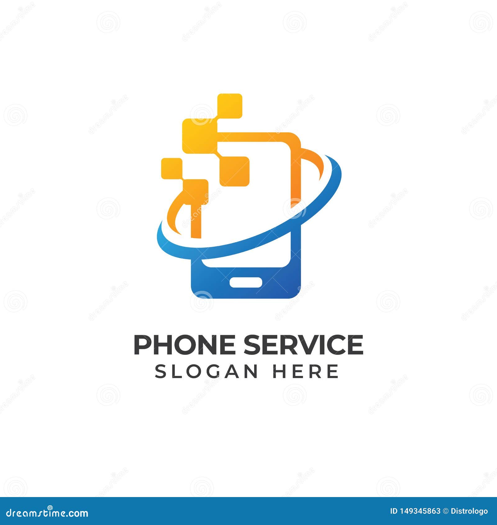 Mobile Phone Repair Logo Template Phone Service Icon Symbol Stock