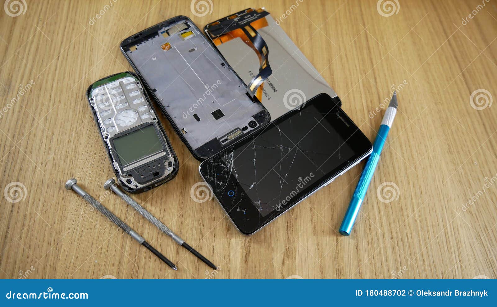Mobile Phone Repair. Touchscreen Replacement Stock Photo Image of