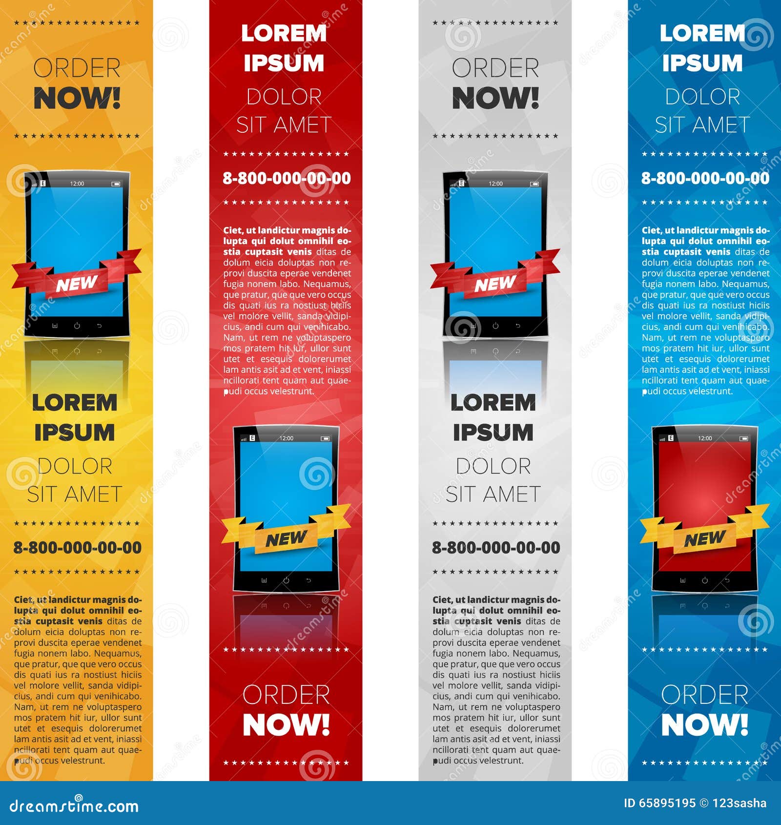 Mobile Phone Sale Vertical Banners Stock Illustration Illustration of