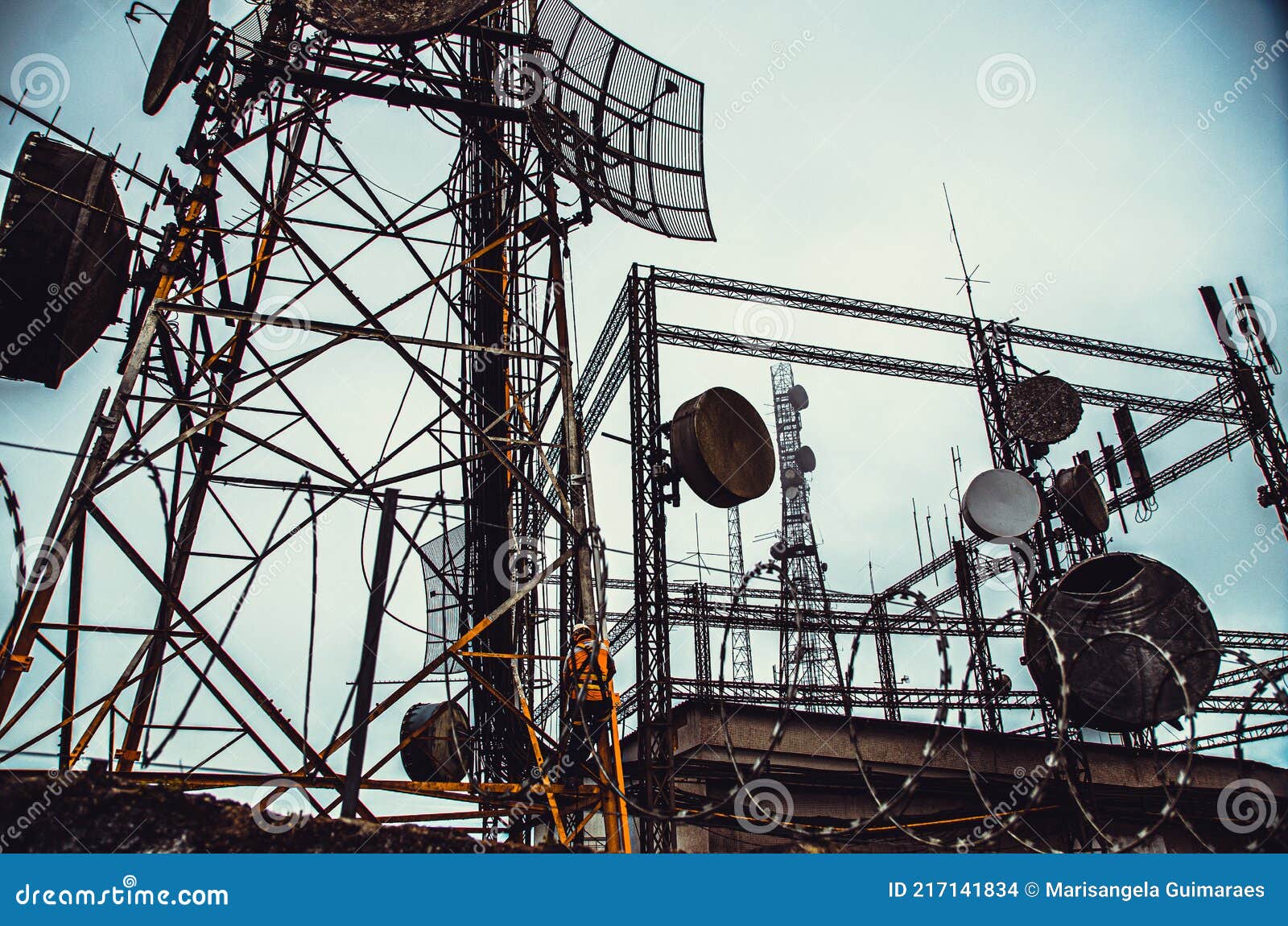 mobile phone signal transmission tower