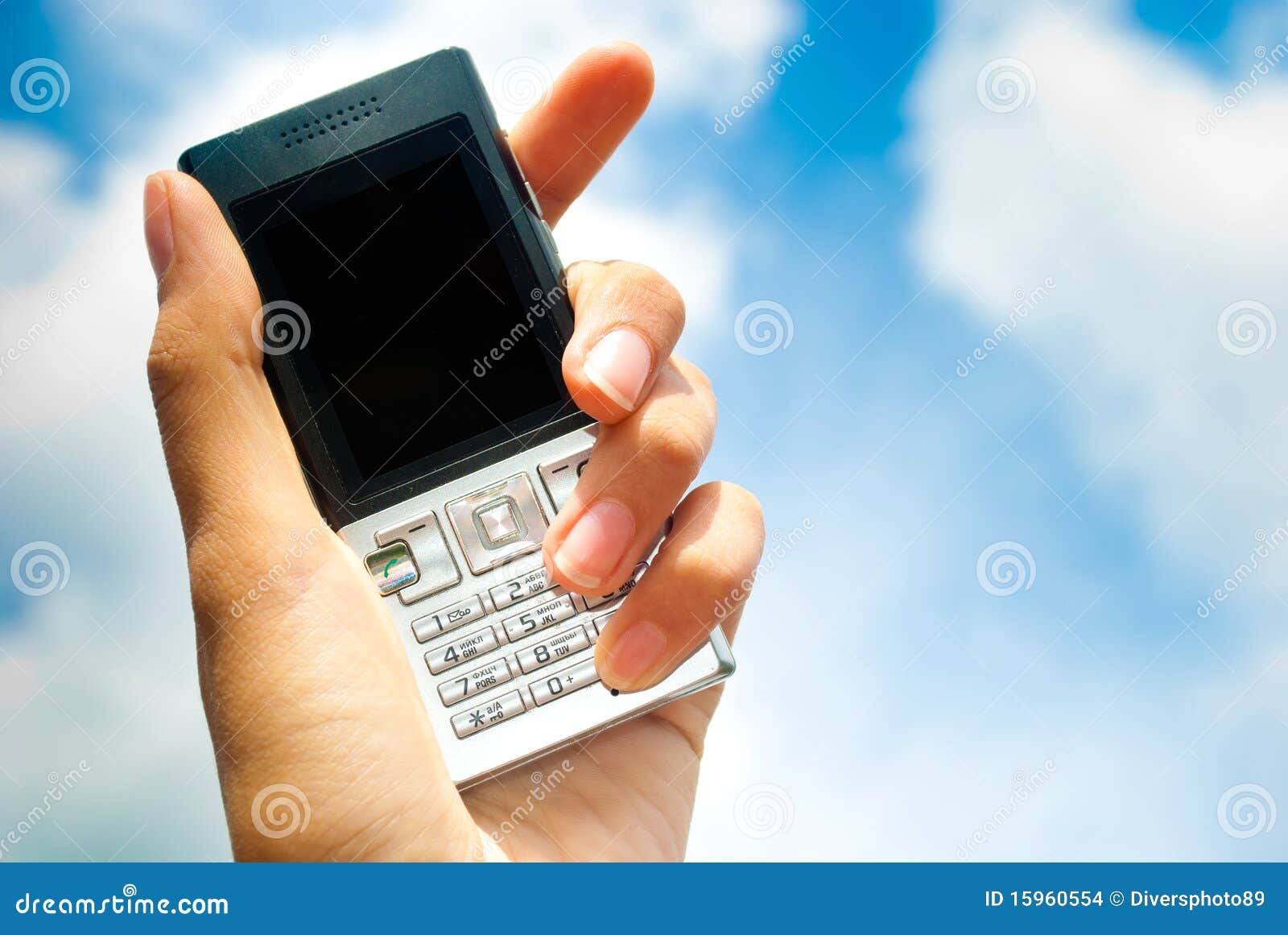 Mobile Phone Sky Bound stock photo. Image of office, business 15960554