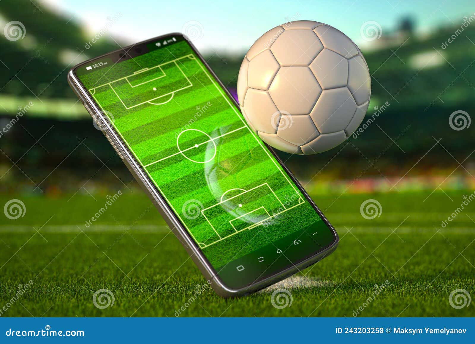 Mobile Phone and Soccer Ball