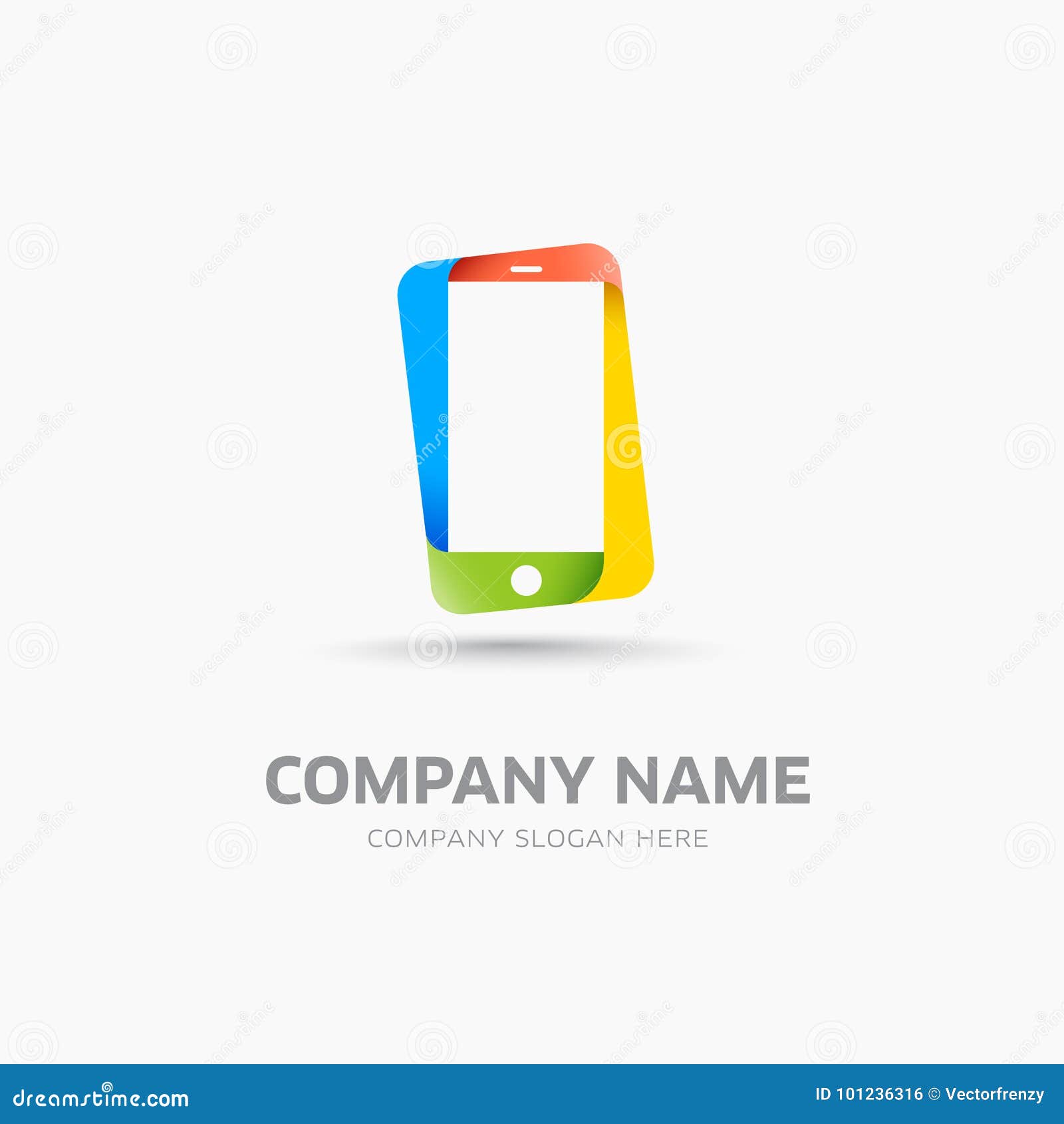 Mobile Phone Symbol And Logo Template Stock Vector Illustration
