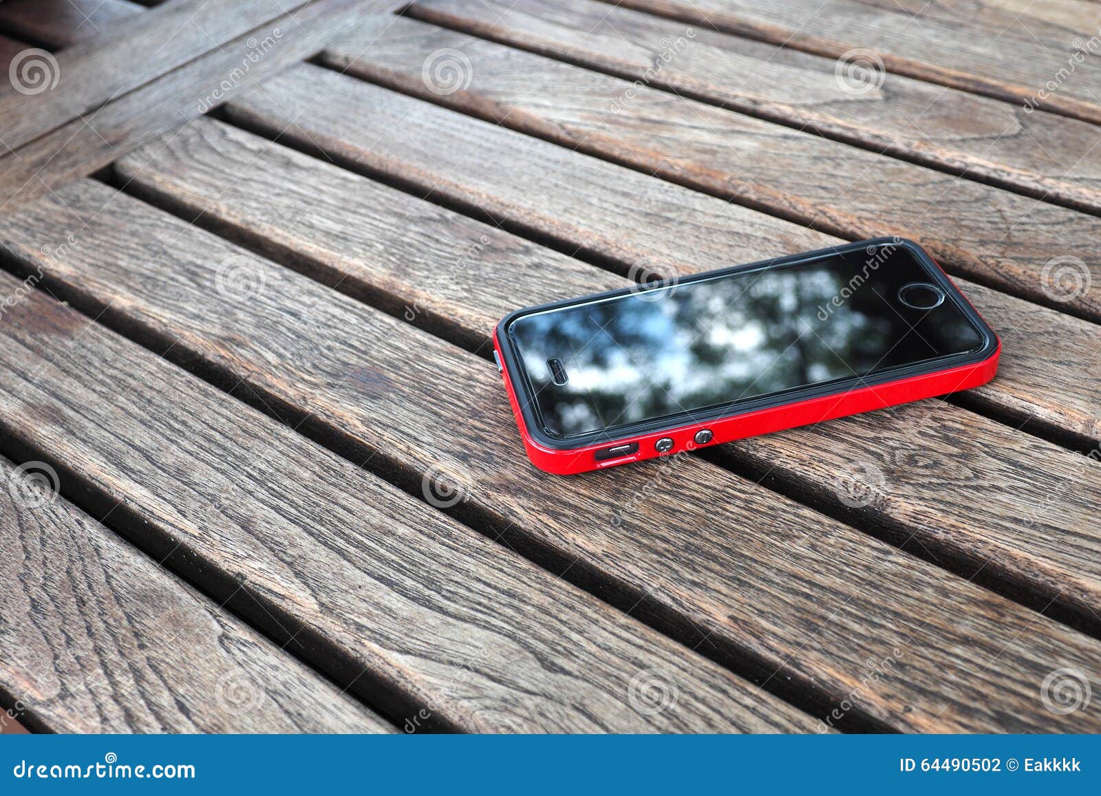 Mobile phone on the table stock photo. Image of communication 64490502