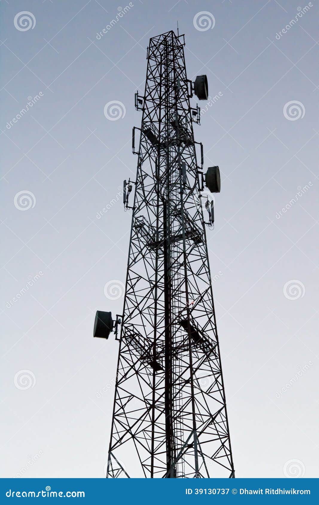 Mobile phone tower stock image. Image of station, receive 39130737