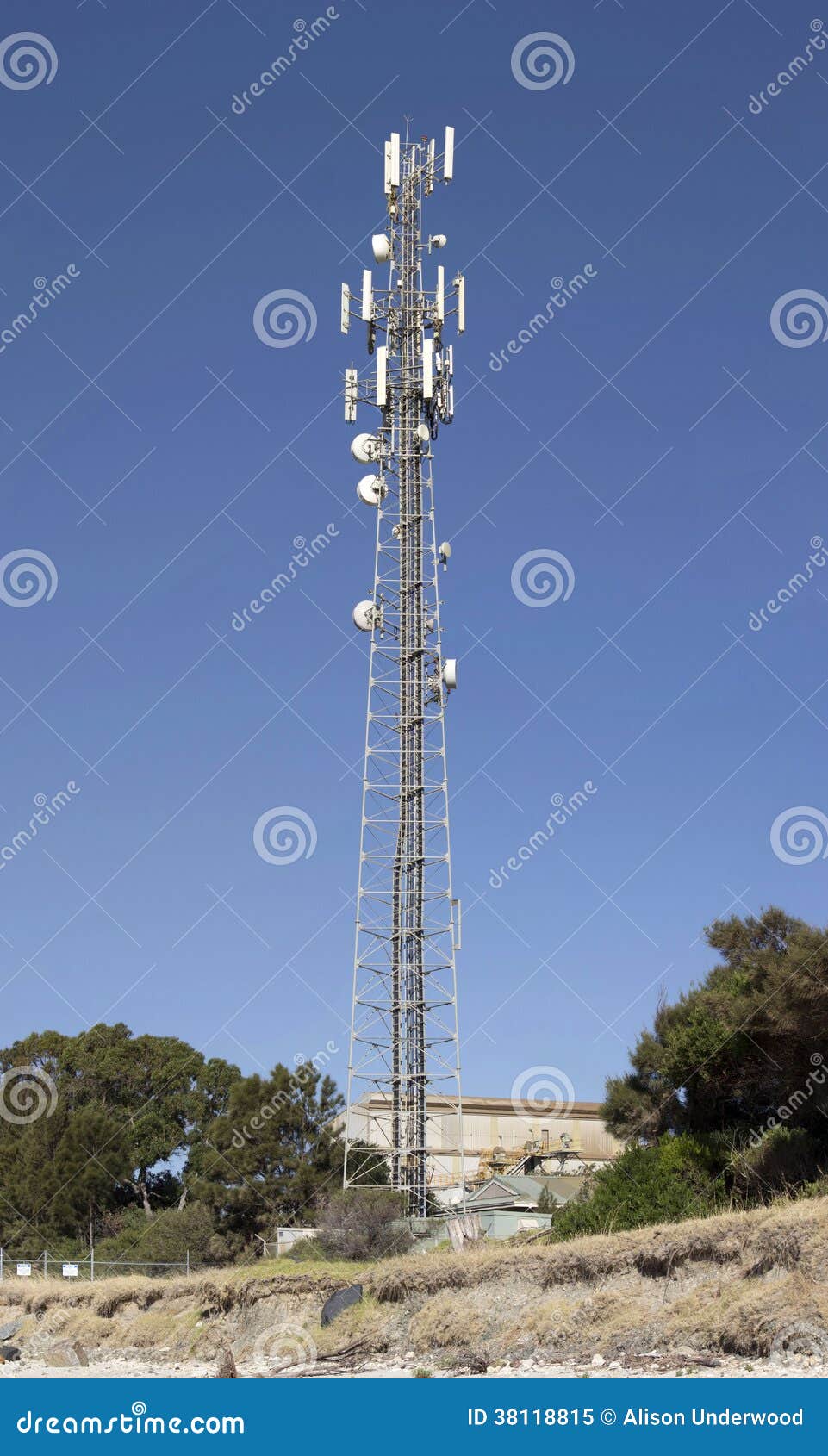 Mobile Phone Transmission Tower Stock Image Image of mobile, battery