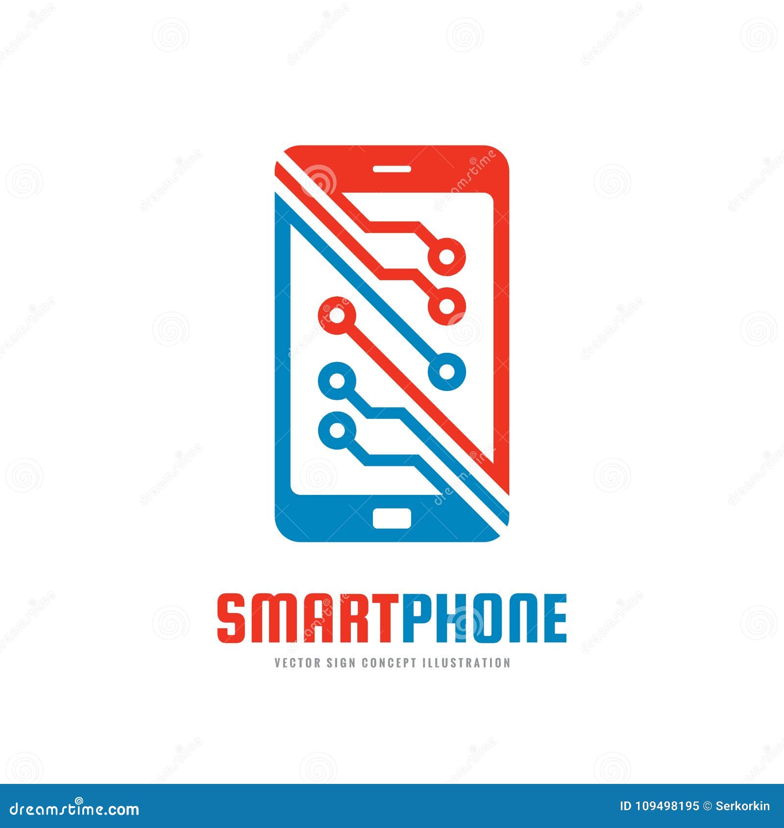 Mobile Phone Vector Business Logo Concept Illustration Smartphone