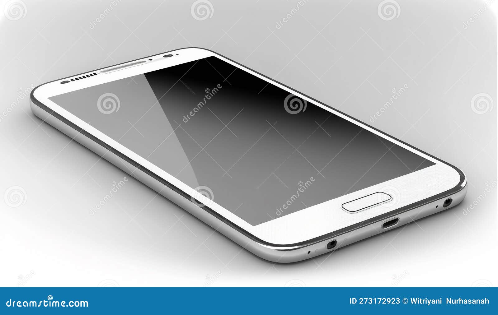 Mobile Phone on White Background Stock Illustration Illustration of space, black 273172923