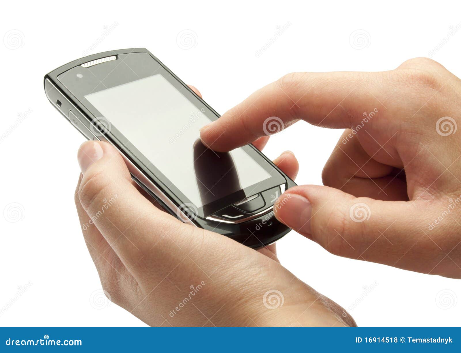 Mobile phone in your hands stock photo. Image of communication 16914518