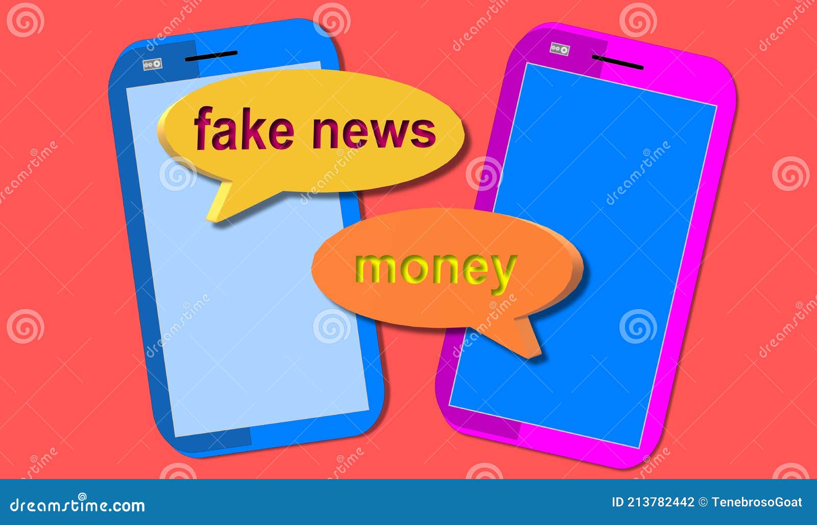 talk bubbles with inscription fake new, hoax, lying, false Stock Vector
