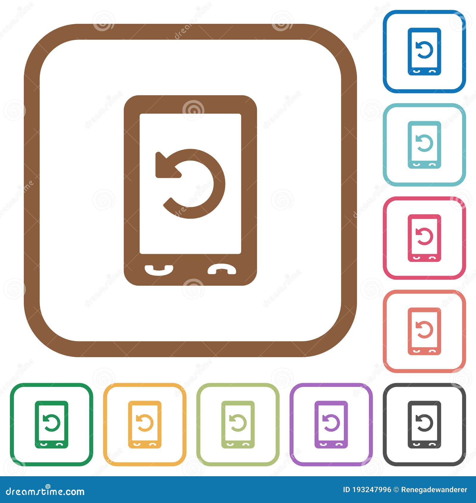 mobile redial simple icons