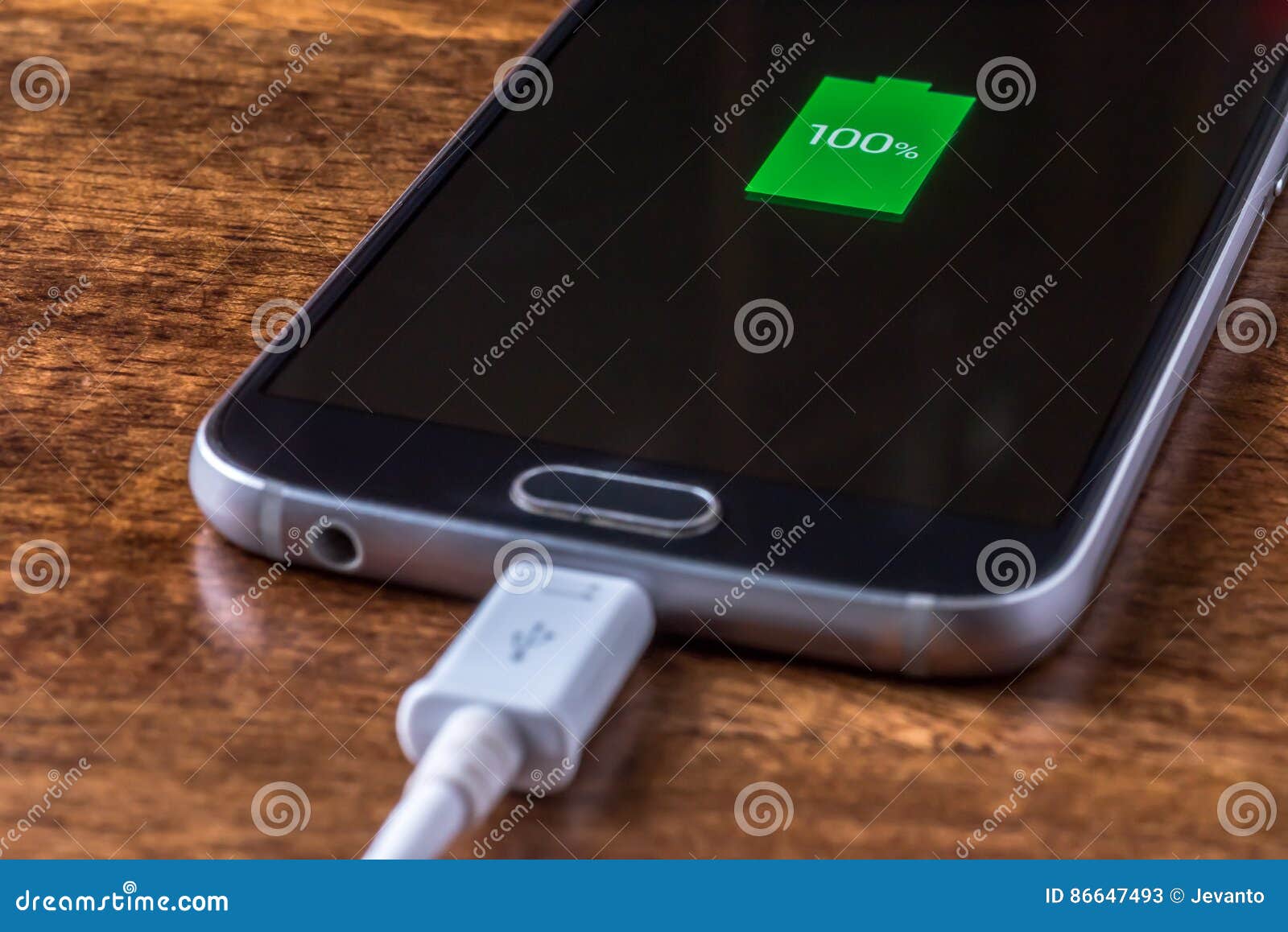 Mobile Smartphone Charging Battery Closeup Stock Image Image of