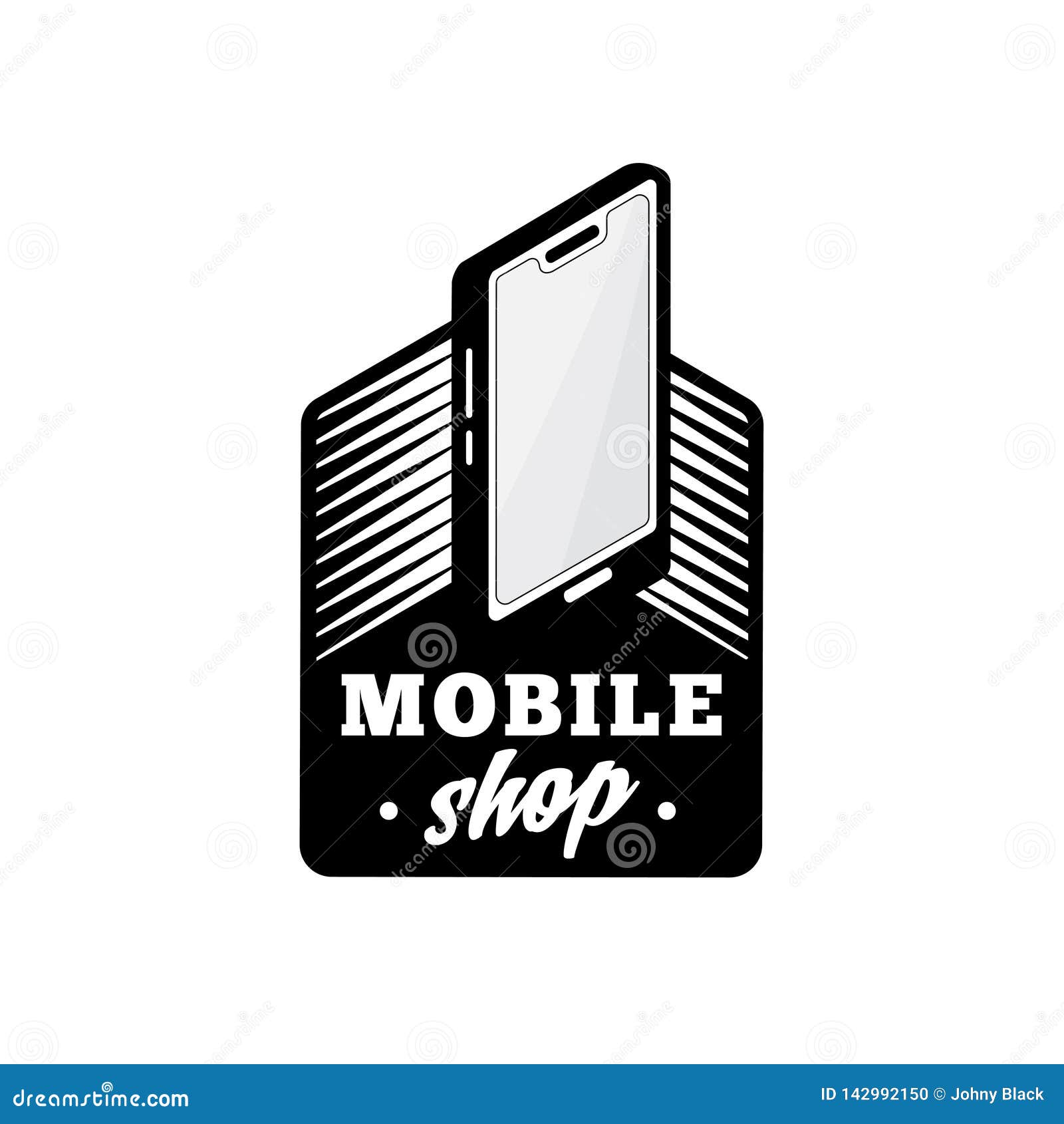 Mobile Shop Logo Design Template. Mobile Phone Vector and Illustration