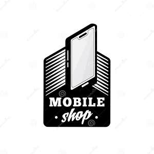 Mobile Shop Logo Design Template Mobile Phone Vector And Illustration 