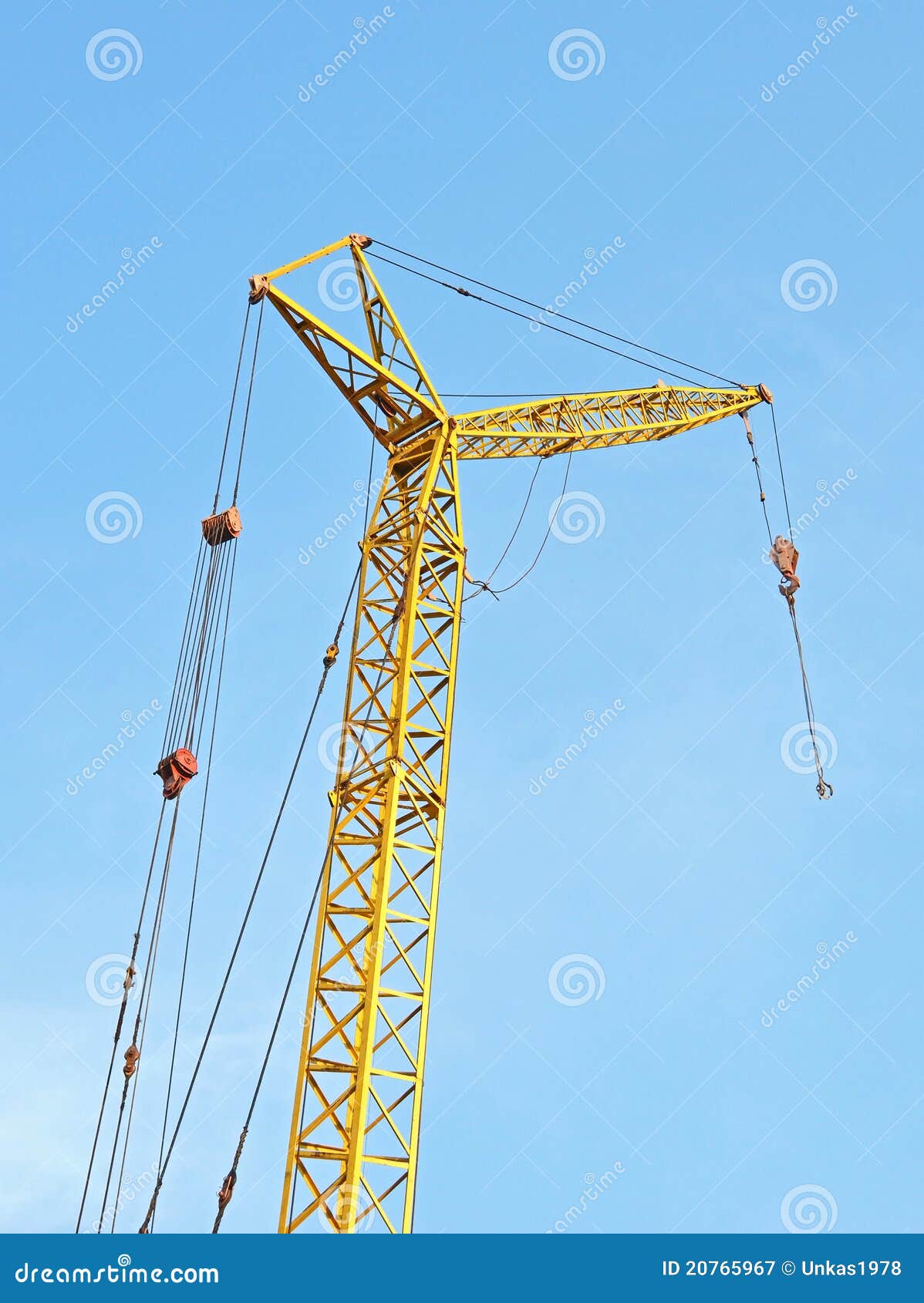 Mobile tower crane stock image. Image of industrial, rise 20765967